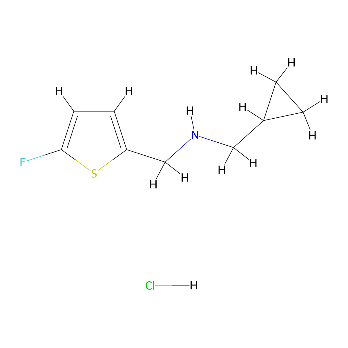1-cyclopropyl-N-[(5-fluoro-2-thienyl)methyl]methanamine molecular structure, CAS 1855888-90-2