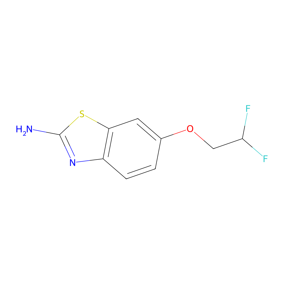 6-(2,2-Difluoroethoxy)-1,3-benzothiazol-2-amine molecular structure, CAS 1855888-91-3