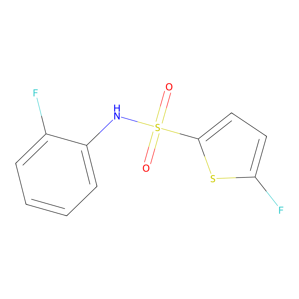 5-Fluoro-N-(2-fluorophenyl)thiophene-2-sulfonamide molecular structure, CAS 1855889-06-3