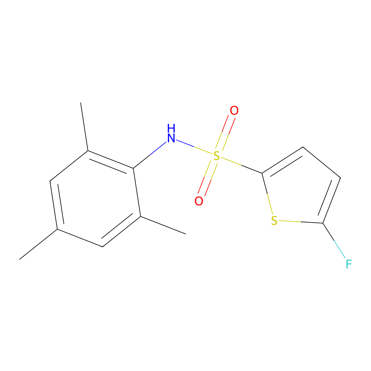 5-Fluoro-N-mesitylthiophene-2-sulfonamide molecular structure, CAS 1855889-12-1