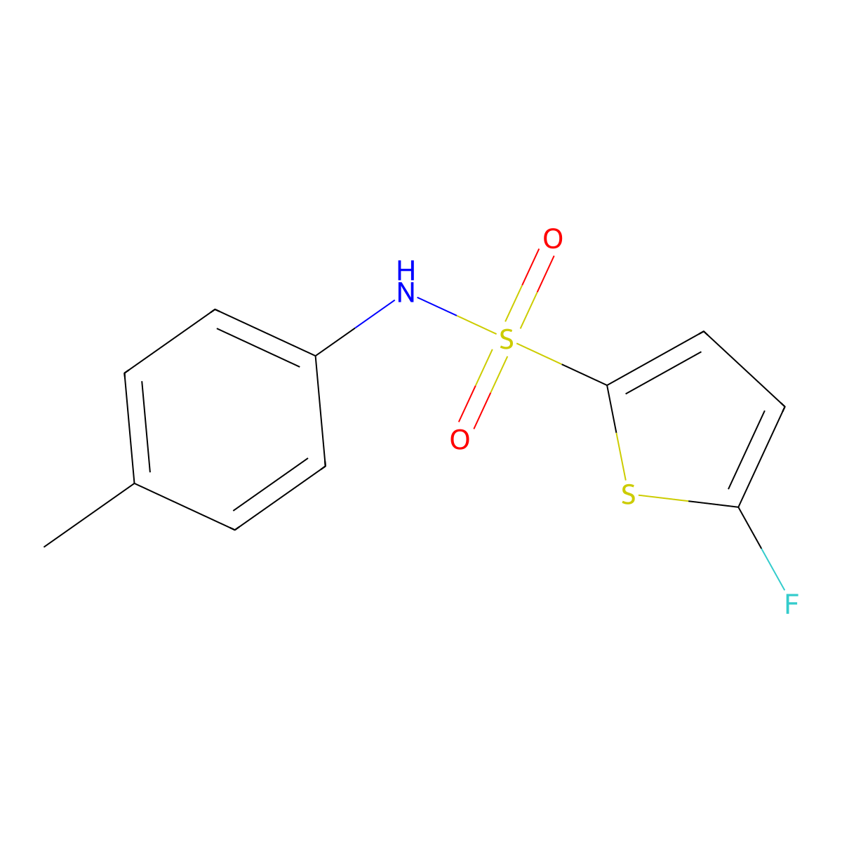 5-Fluoro-N-(p-tolyl)thiophene-2-sulfonamide molecular structure, CAS 1855889-13-2