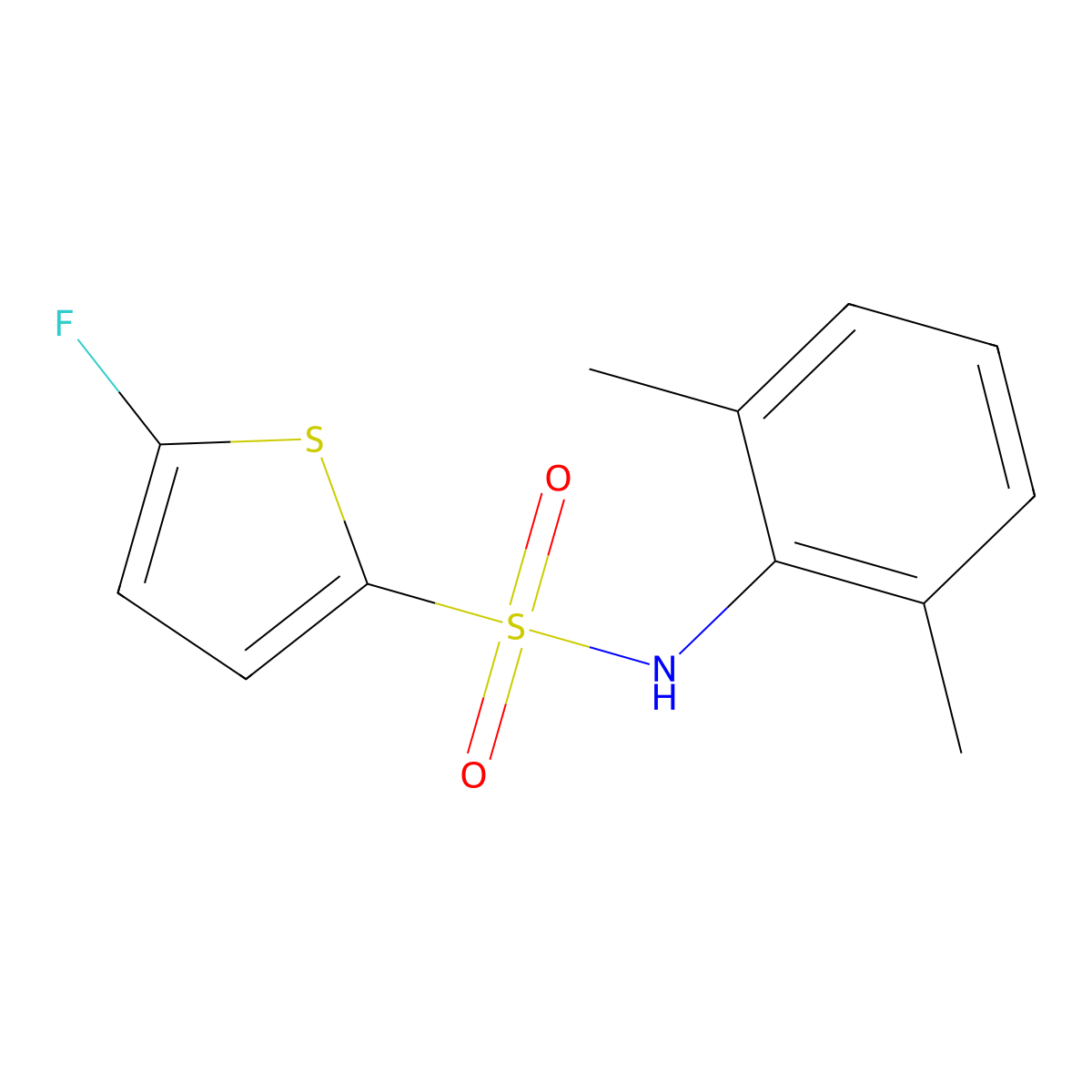 N-(2,6-Dimethylphenyl)-5-fluorothiophene-2-sulfonamide molecular structure, CAS 1855889-16-5