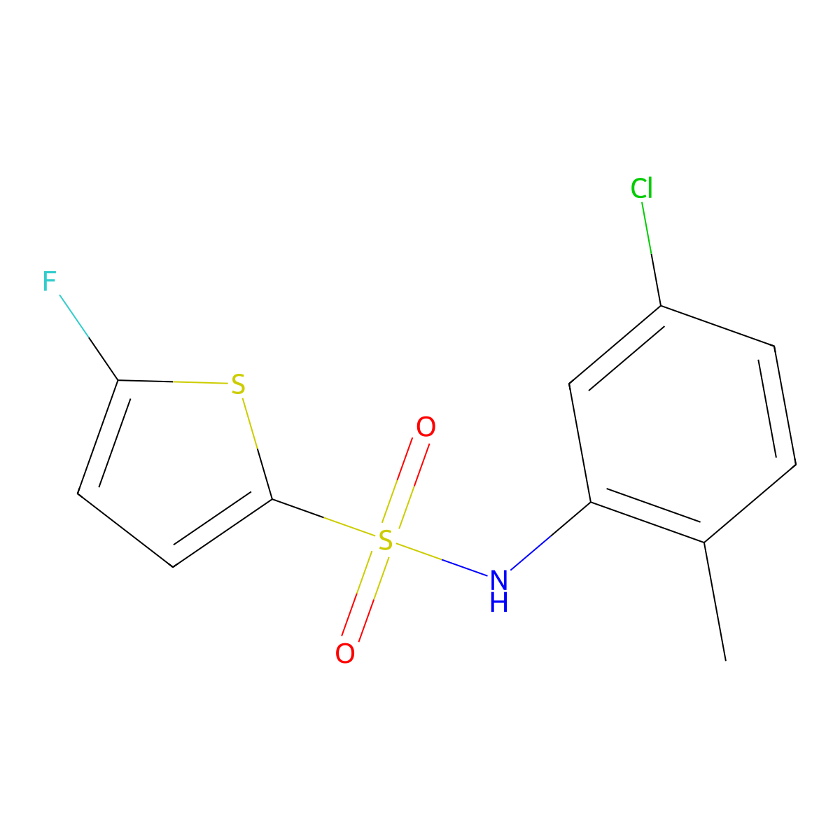 N-(5-Chloro-2-methylphenyl)-5-fluorothiophene-2-sulfonamide molecular structure, CAS 1855889-20-1