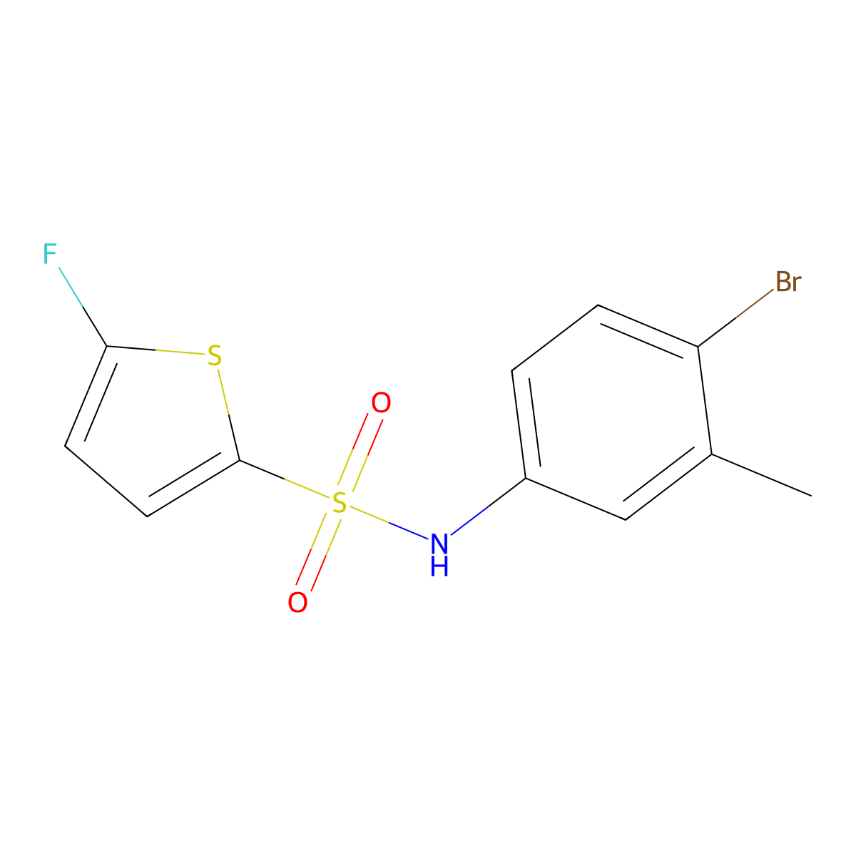 N-(4-Bromo-3-methylphenyl)-5-fluorothiophene-2-sulfonamide molecular structure, CAS 1855889-21-2