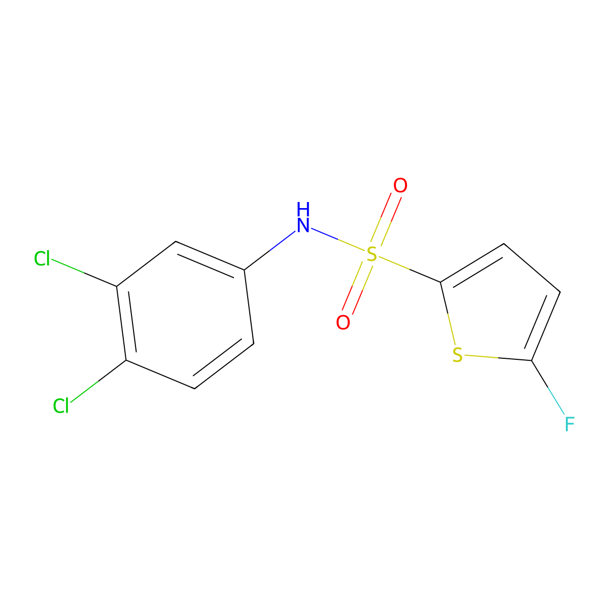N-(3,4-Dichlorophenyl)-5-fluorothiophene-2-sulfonamide molecular structure, CAS 1855889-23-4