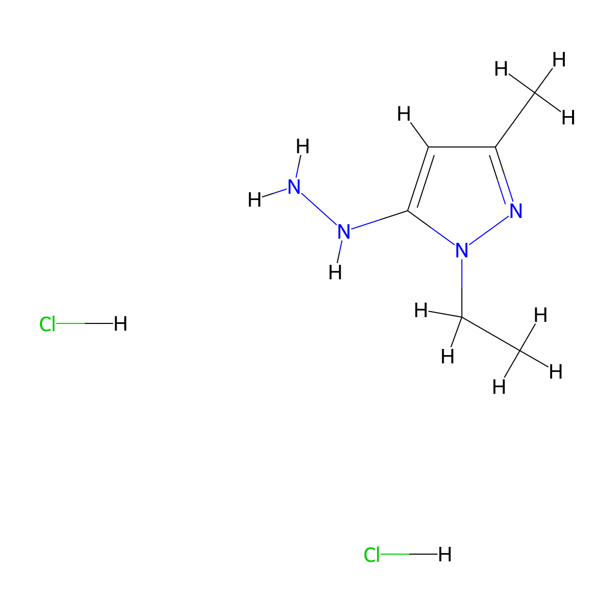 1-Ethyl-5-hydrazino-3-methyl-1h-pyrazole molecular structure, CAS 1855889-52-9