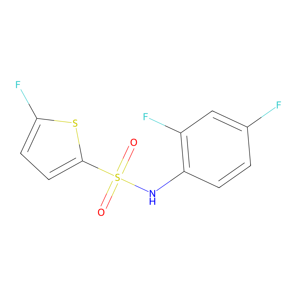 N-(2,4-Difluorophenyl)-5-fluorothiophene-2-sulfonamide molecular structure, CAS 1855889-72-3