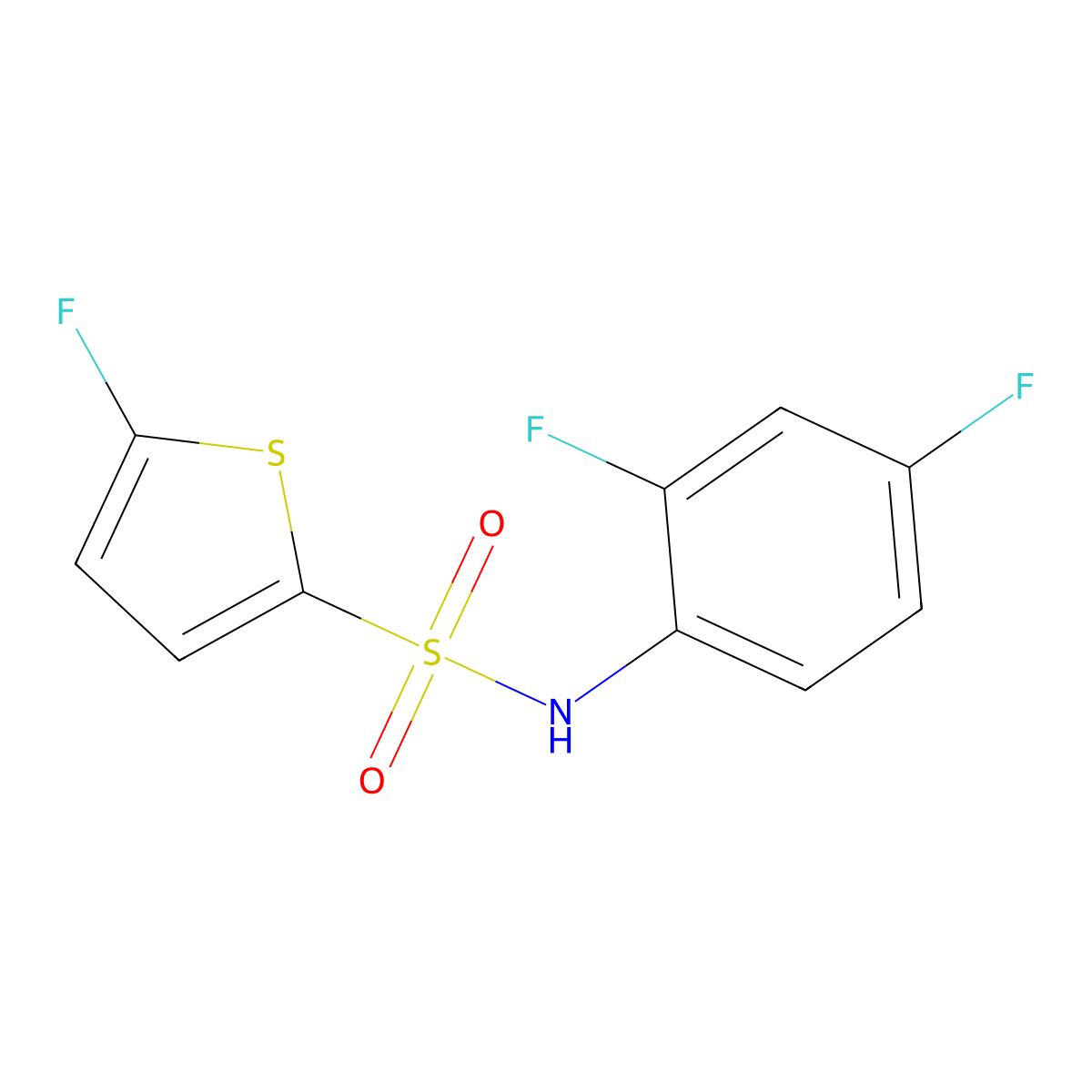 N-(2,4-Difluorophenyl)-5-fluorothiophene-2-sulfonamide molecular structure, CAS 1855889-72-3