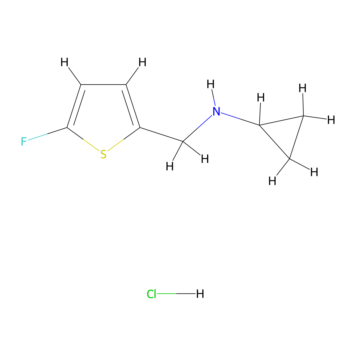 Cyclopropyl[(5-fluoro-2-thienyl)methyl]amine molecular structure, CAS 1855890-06-0