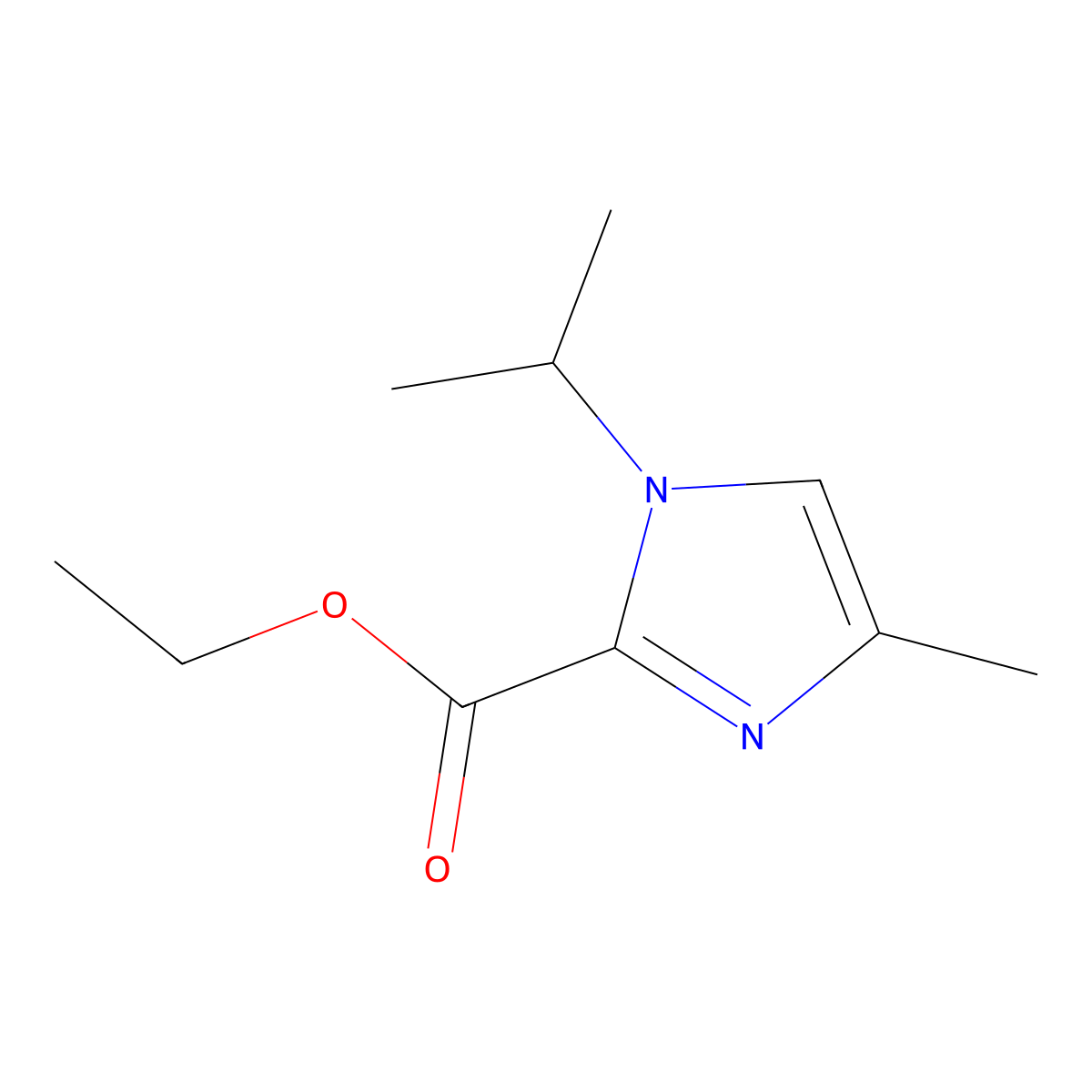 Ethyl 1-isopropyl-4-methyl-1H-imidazole-2-carboxylate molecular structure, CAS 1855890-25-3