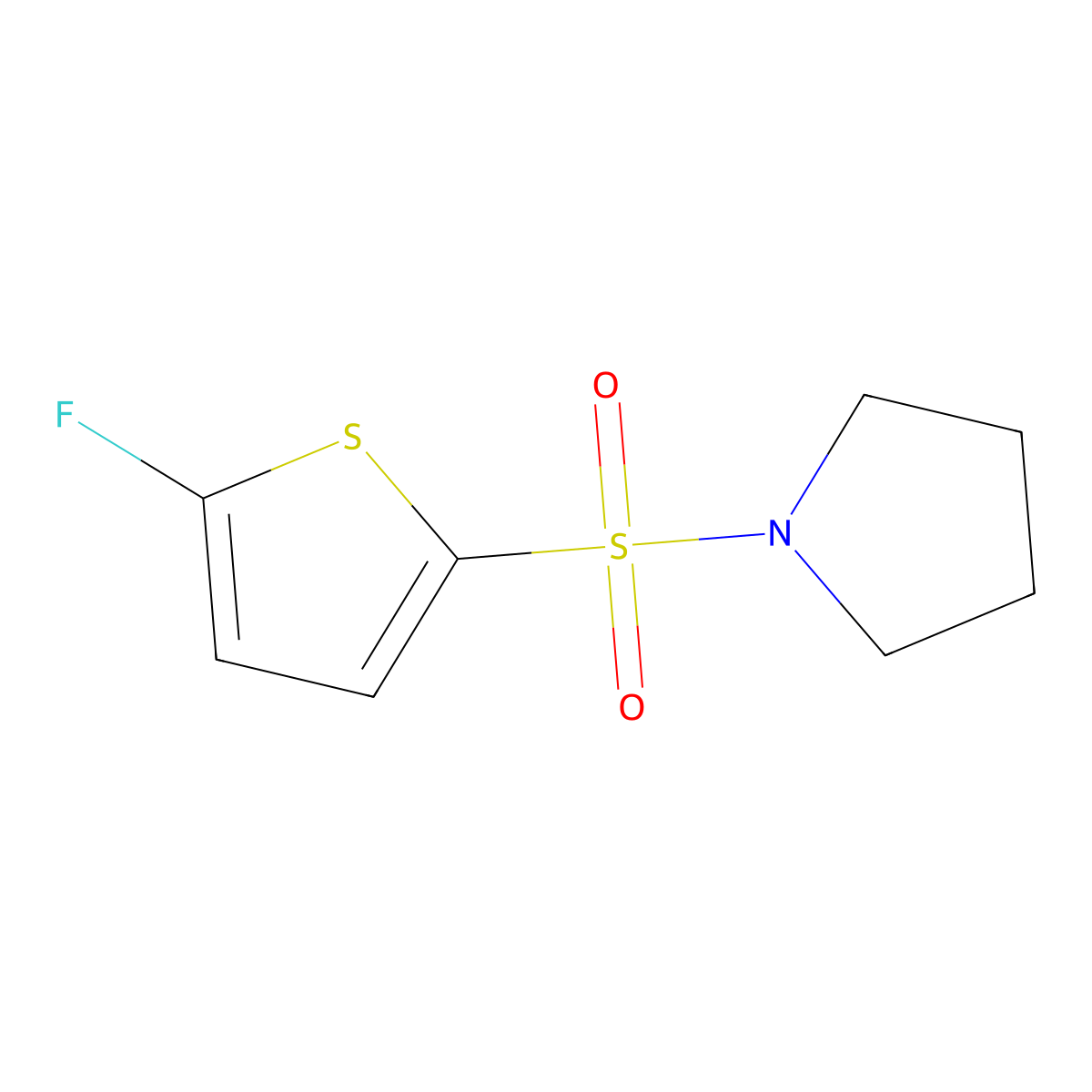 1-[(5-Fluoro-2-thienyl)sulfonyl]pyrrolidine molecular structure, CAS 1855890-28-6