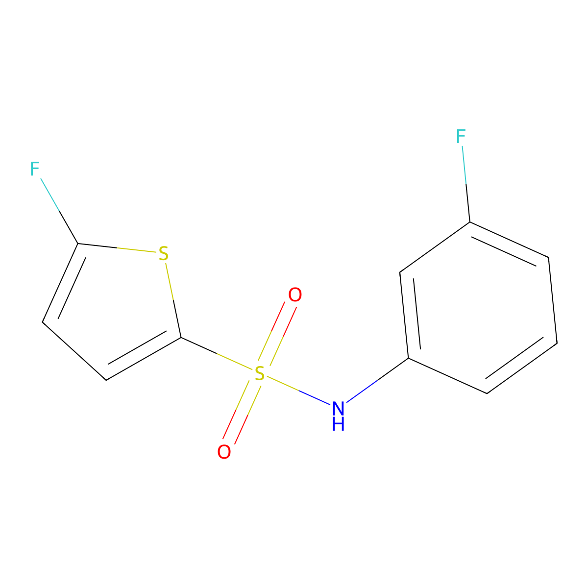 5-Fluoro-N-(3-fluorophenyl)thiophene-2-sulfonamide molecular structure, CAS 1855890-33-3
