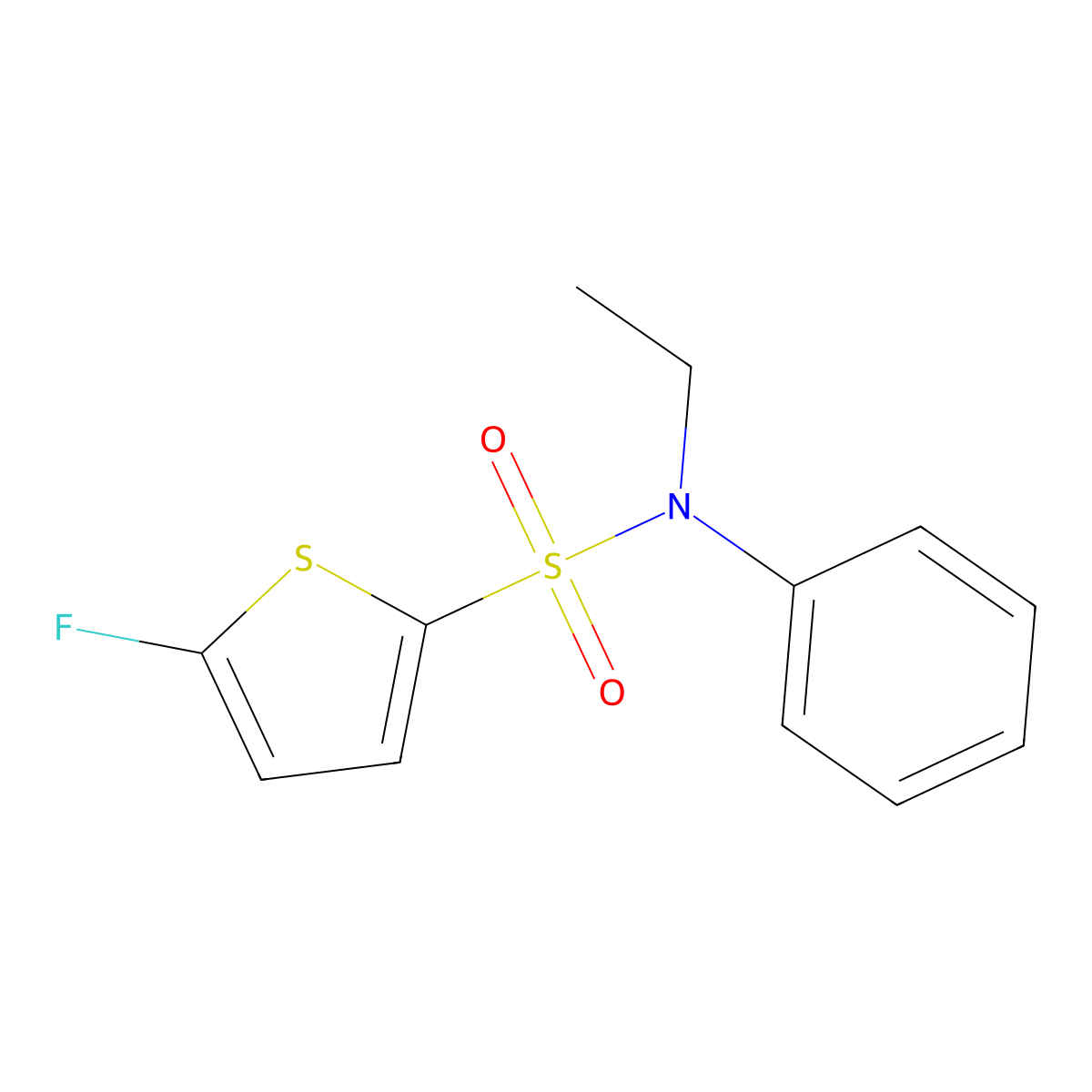 N-Ethyl-5-fluoro-N-phenylthiophene-2-sulfonamide molecular structure, CAS 1855890-36-6