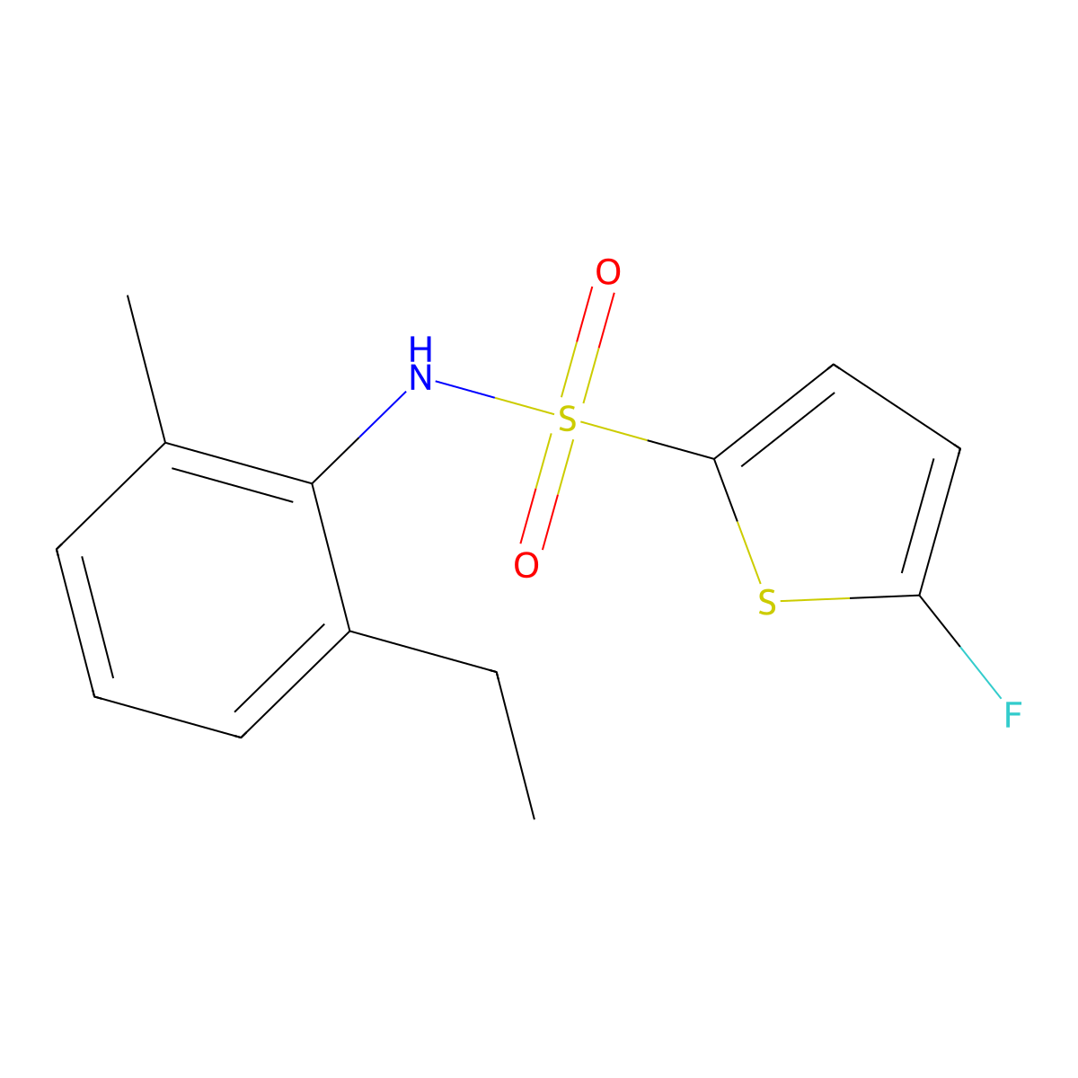 N-(2-Ethyl-6-methylphenyl)-5-fluorothiophene-2-sulfonamide molecular structure, CAS 1855890-38-8