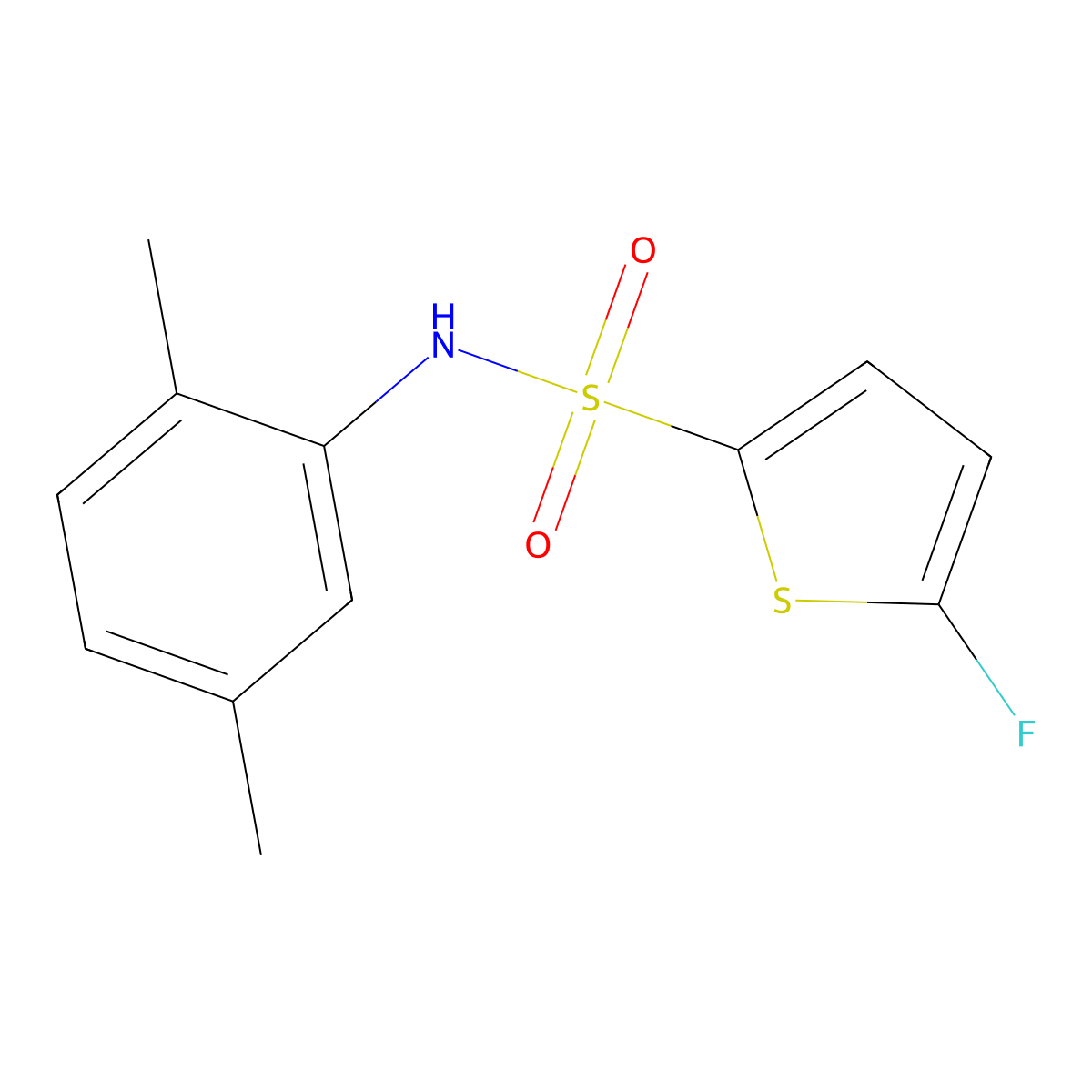 N-(2,5-Dimethylphenyl)-5-fluorothiophene-2-sulfonamide molecular structure, CAS 1855890-84-4