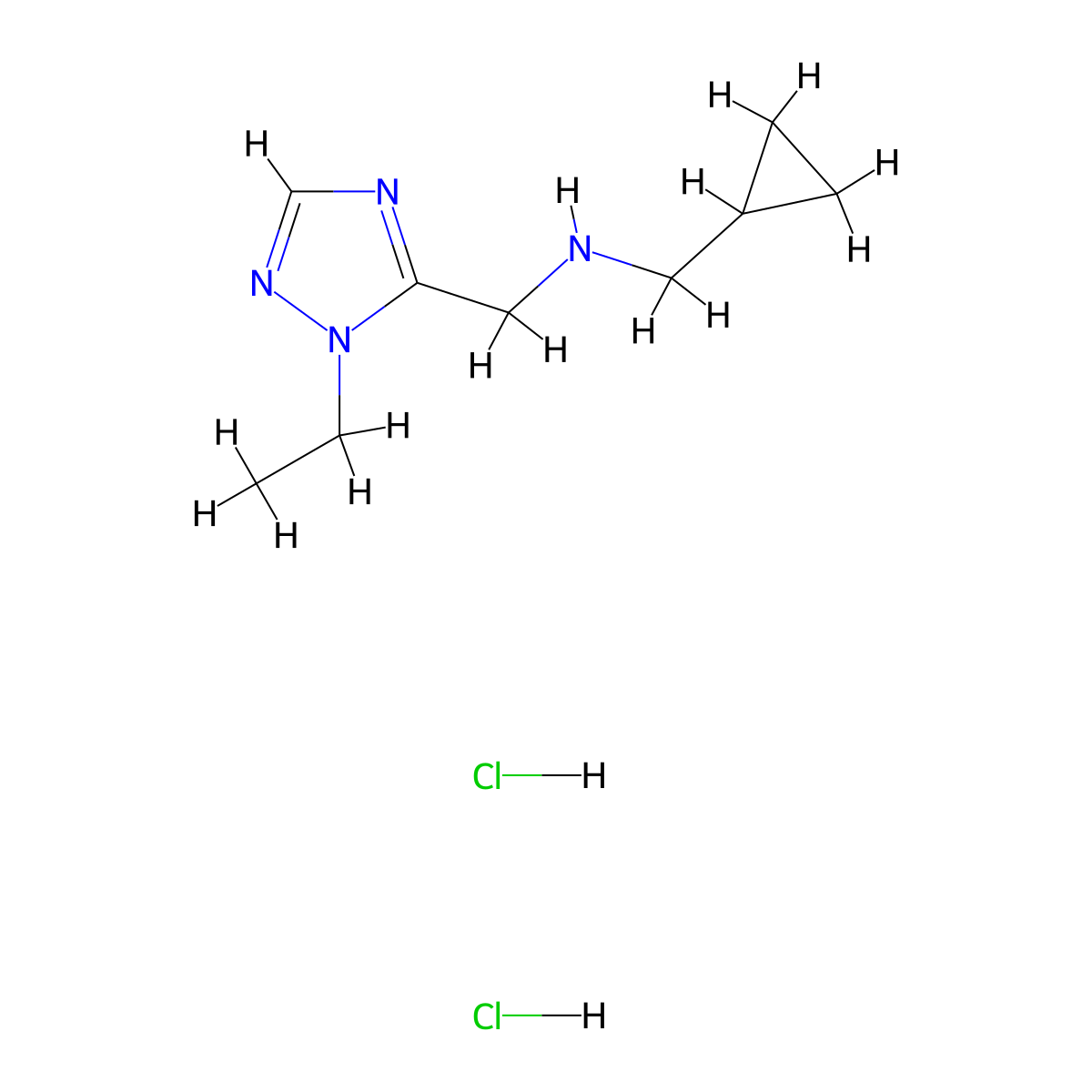 1-cyclopropyl-N-[(1-ethyl-1H-1,2,4-triazol-5-yl)methyl]methanamine molecular structure, CAS 1855890-88-8