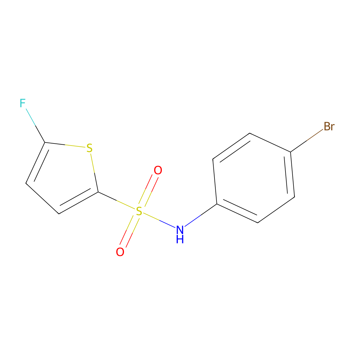 N-(4-Bromophenyl)-5-fluorothiophene-2-sulfonamide molecular structure, CAS 1855891-62-1