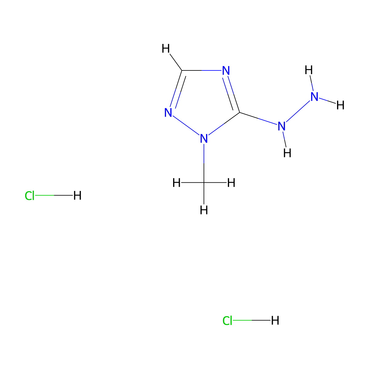 5-Hydrazinyl-1-methyl-1H-1,2,4-triazole dihydrochloride molecular structure, CAS 1855891-63-2