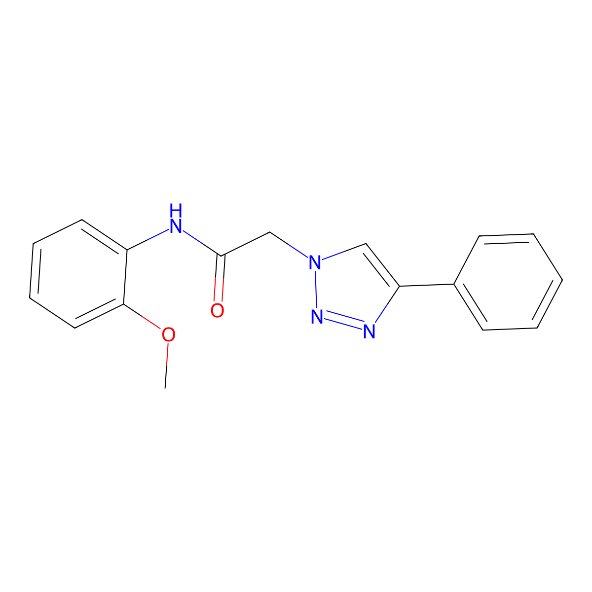 N-(2-methoxyphenyl)-2-(4-phenyl-1H-1,2,3-triazol-1-yl)acetamide molecular structure, CAS 1855891-96-1