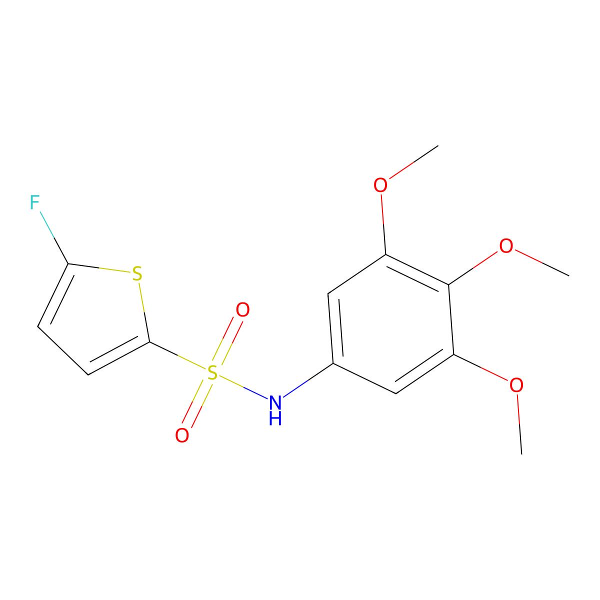 5-Fluoro-N-(3,4,5-trimethoxyphenyl)thiophene-2-sulfonamide molecular structure, CAS 1855899-17-0