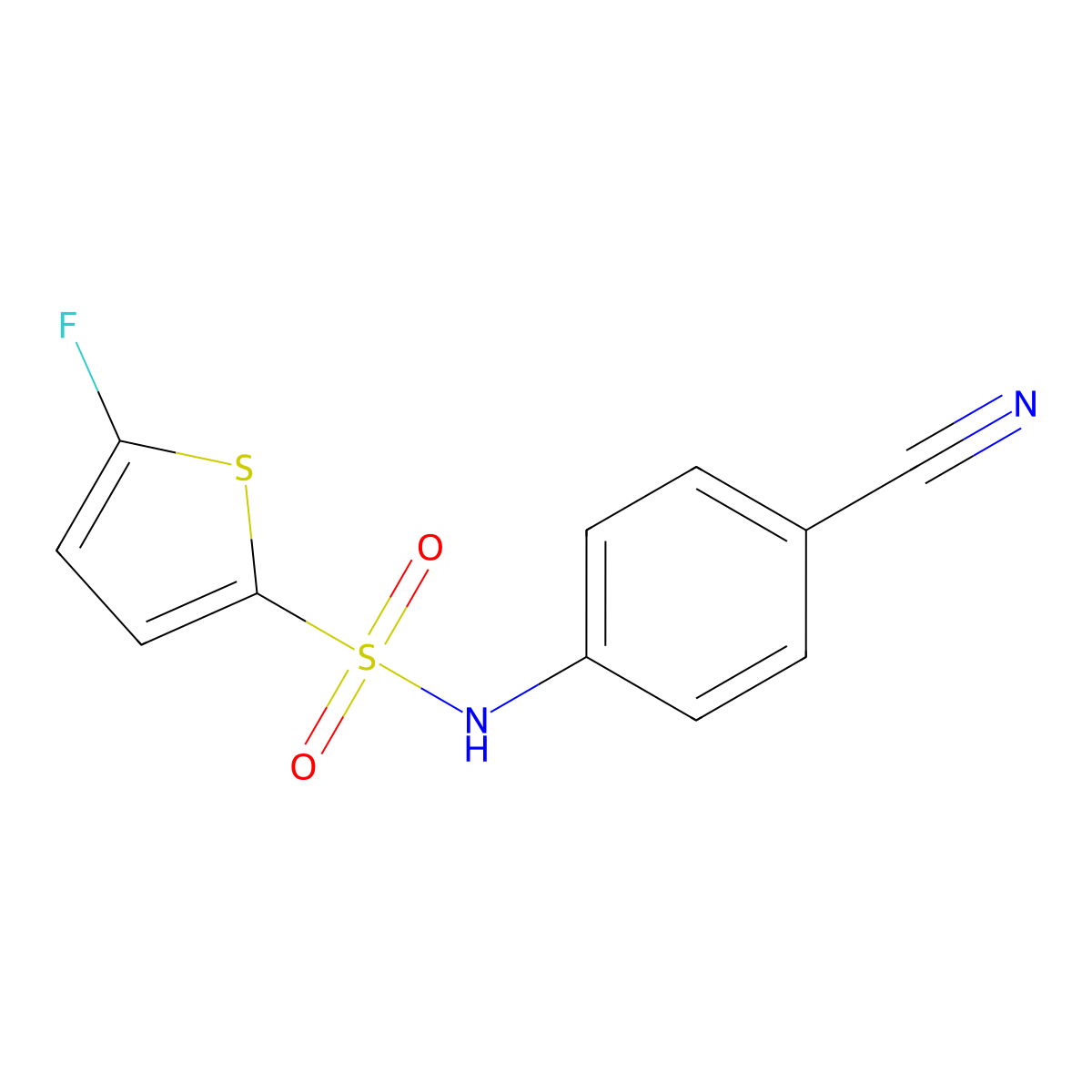 N-(4-Cyanophenyl)-5-fluorothiophene-2-sulfonamide molecular structure, CAS 1855899-29-4