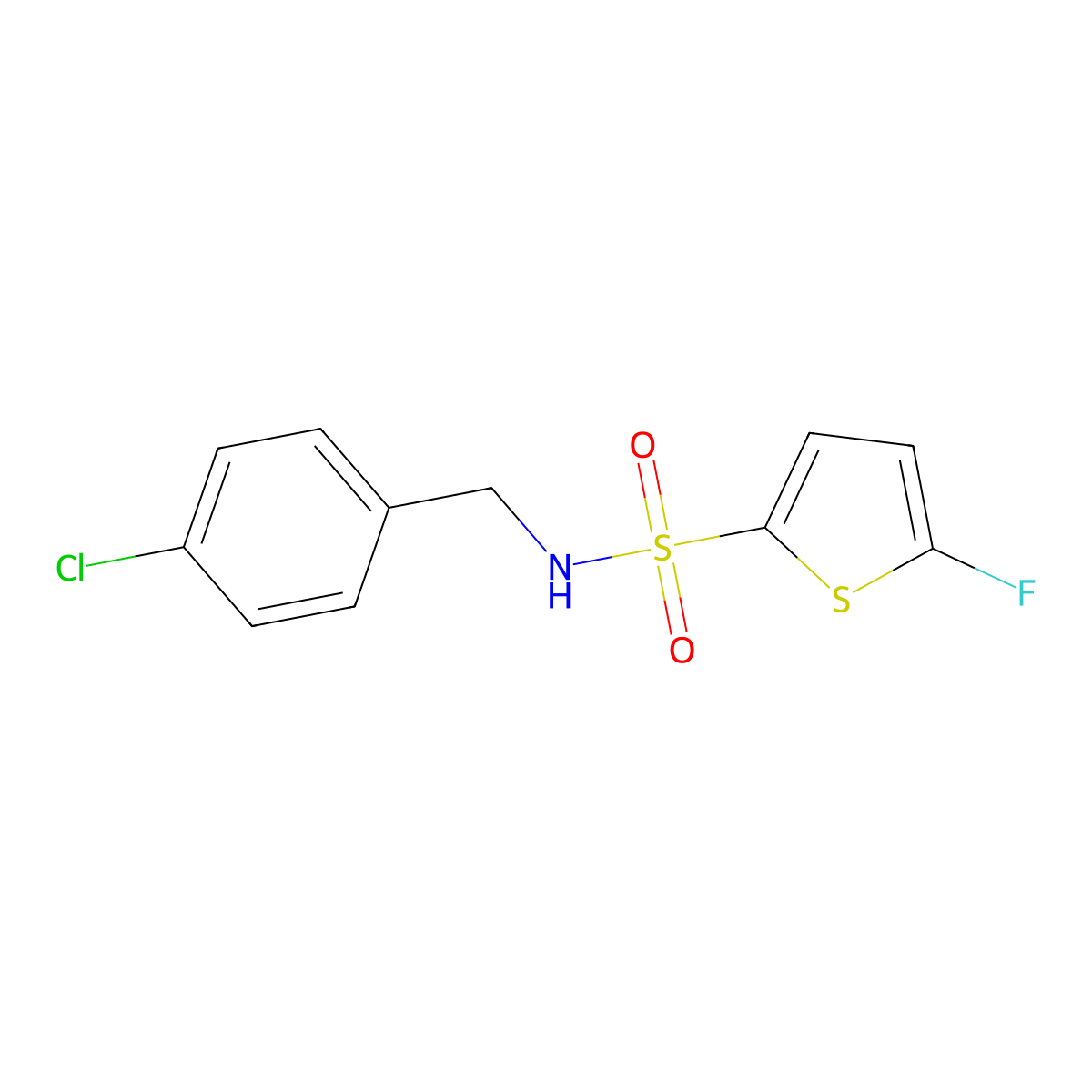 N-(4-Chlorobenzyl)-5-fluorothiophene-2-sulfonamide molecular structure, CAS 1855899-49-8