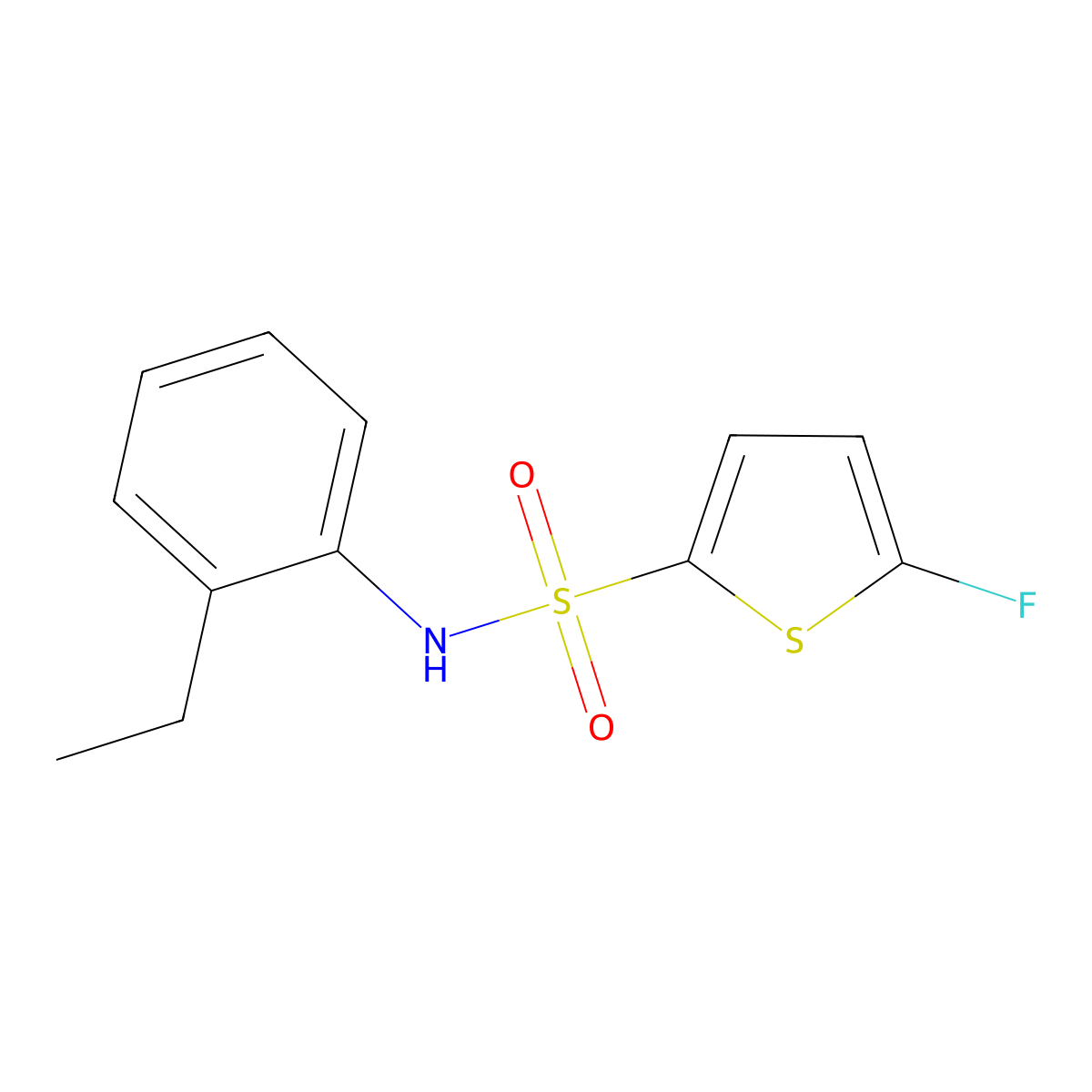 N-(2-Ethylphenyl)-5-fluorothiophene-2-sulfonamide molecular structure, CAS 1855899-57-8