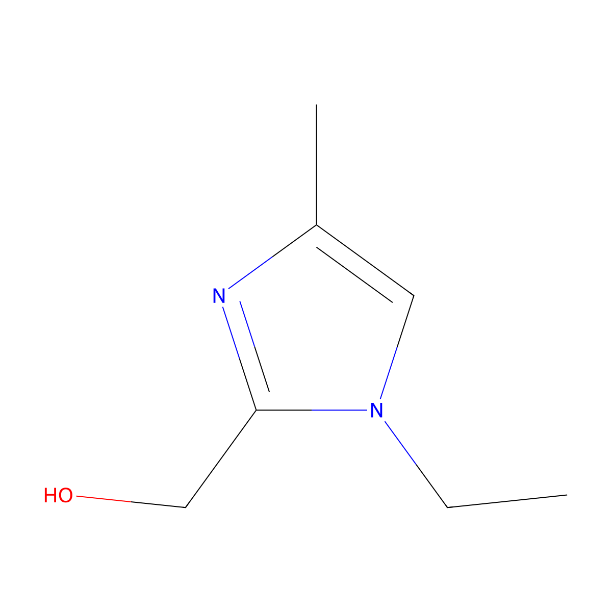 (1-ethyl-4-methyl-1H-imidazol-2-yl)methanol molecular structure, CAS 1855899-74-9