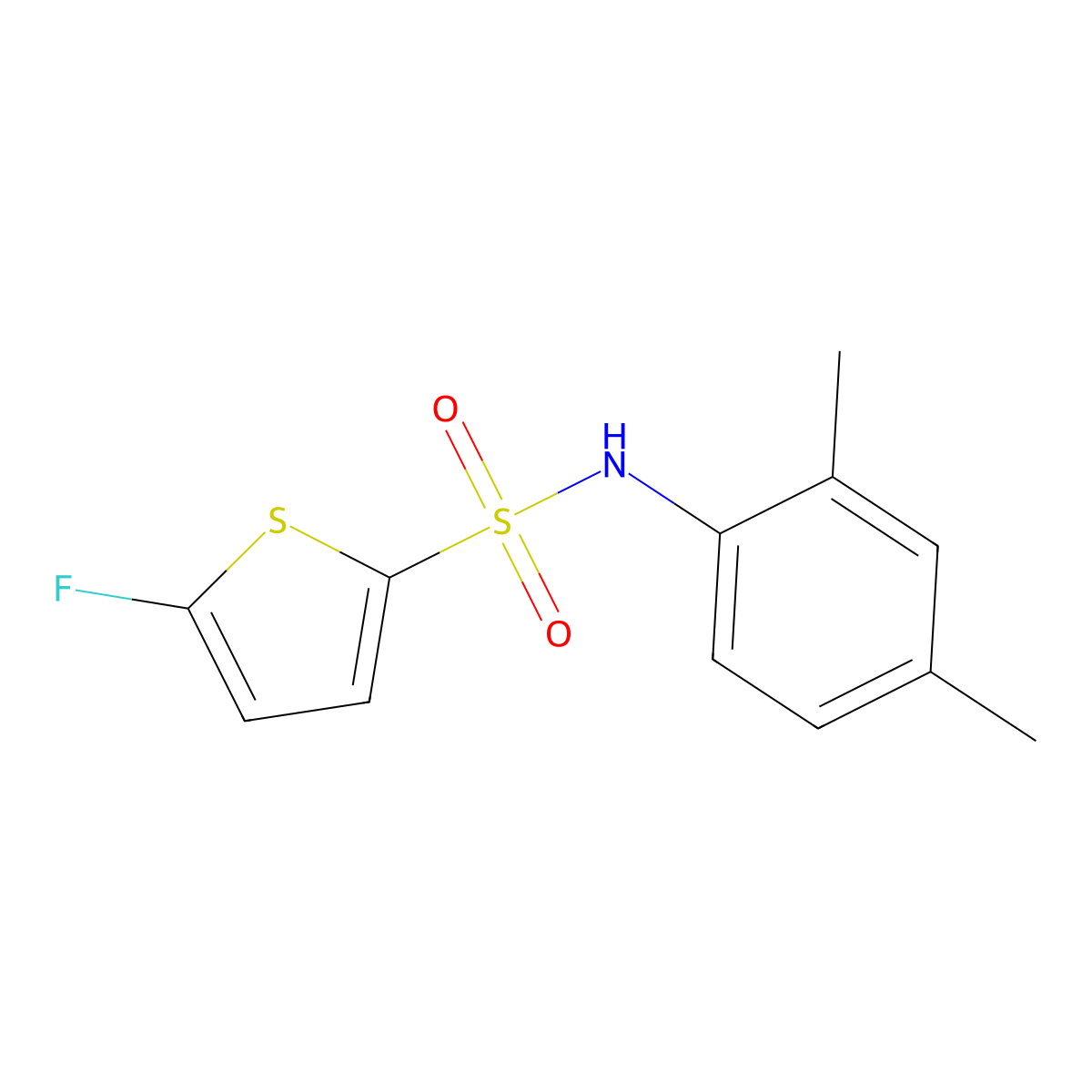 N-(2,4-Dimethylphenyl)-5-fluorothiophene-2-sulfonamide molecular structure, CAS 1855899-79-4