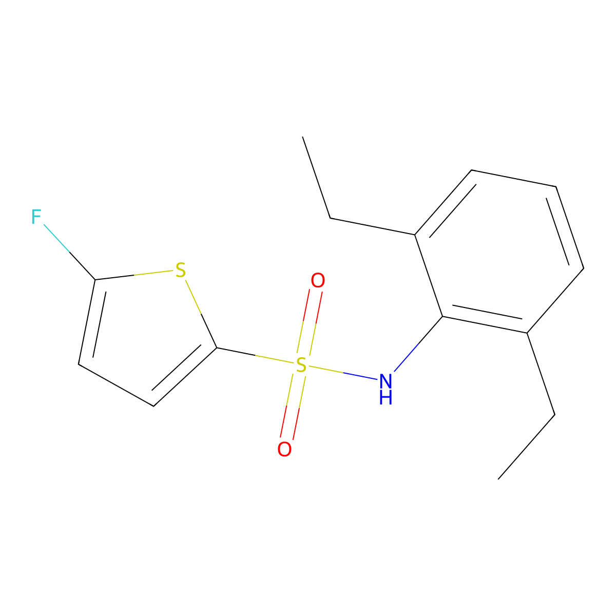 N-(2,6-Diethylphenyl)-5-fluorothiophene-2-sulfonamide molecular structure, CAS 1855900-11-6