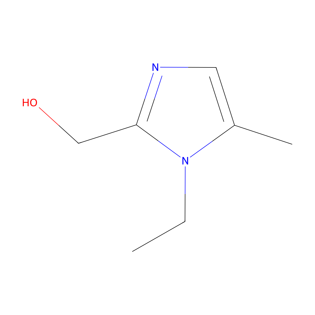 (1-ethyl-5-methyl-1H-imidazol-2-yl)methanol molecular structure, CAS 1855900-15-0