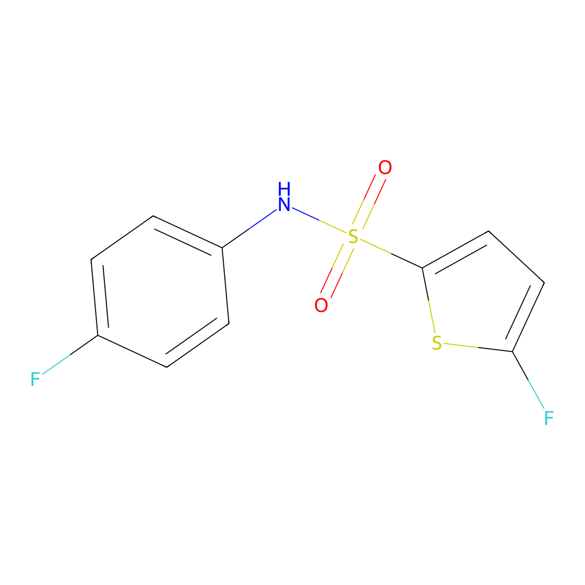 5-Fluoro-N-(4-fluorophenyl)thiophene-2-sulfonamide molecular structure, CAS 1855900-23-0