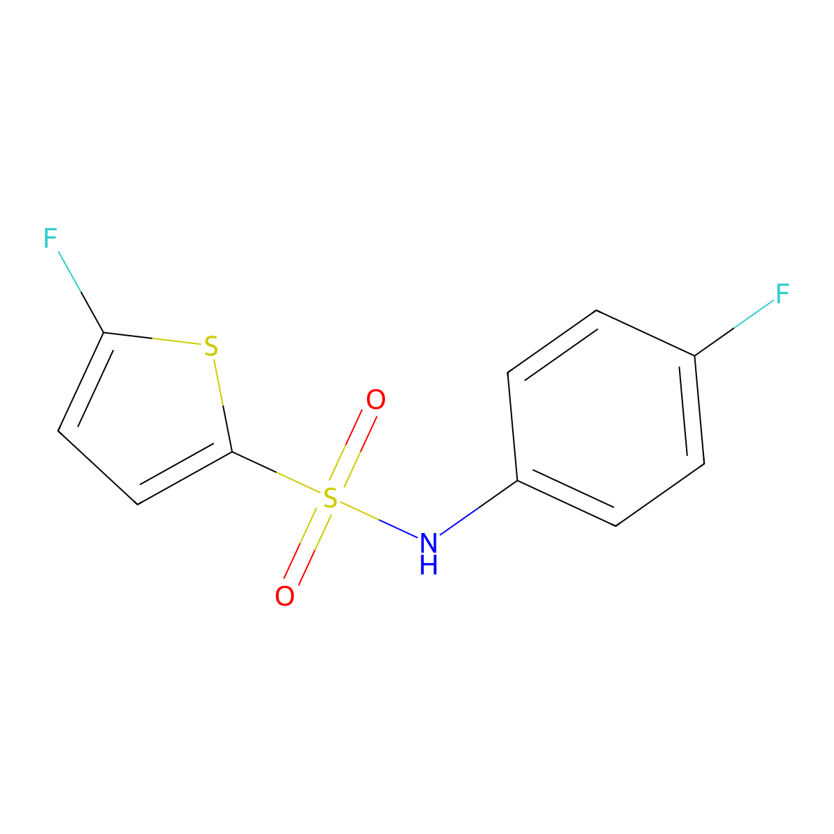 5-Fluoro-N-(4-fluorophenyl)thiophene-2-sulfonamide molecular structure, CAS 1855900-23-0