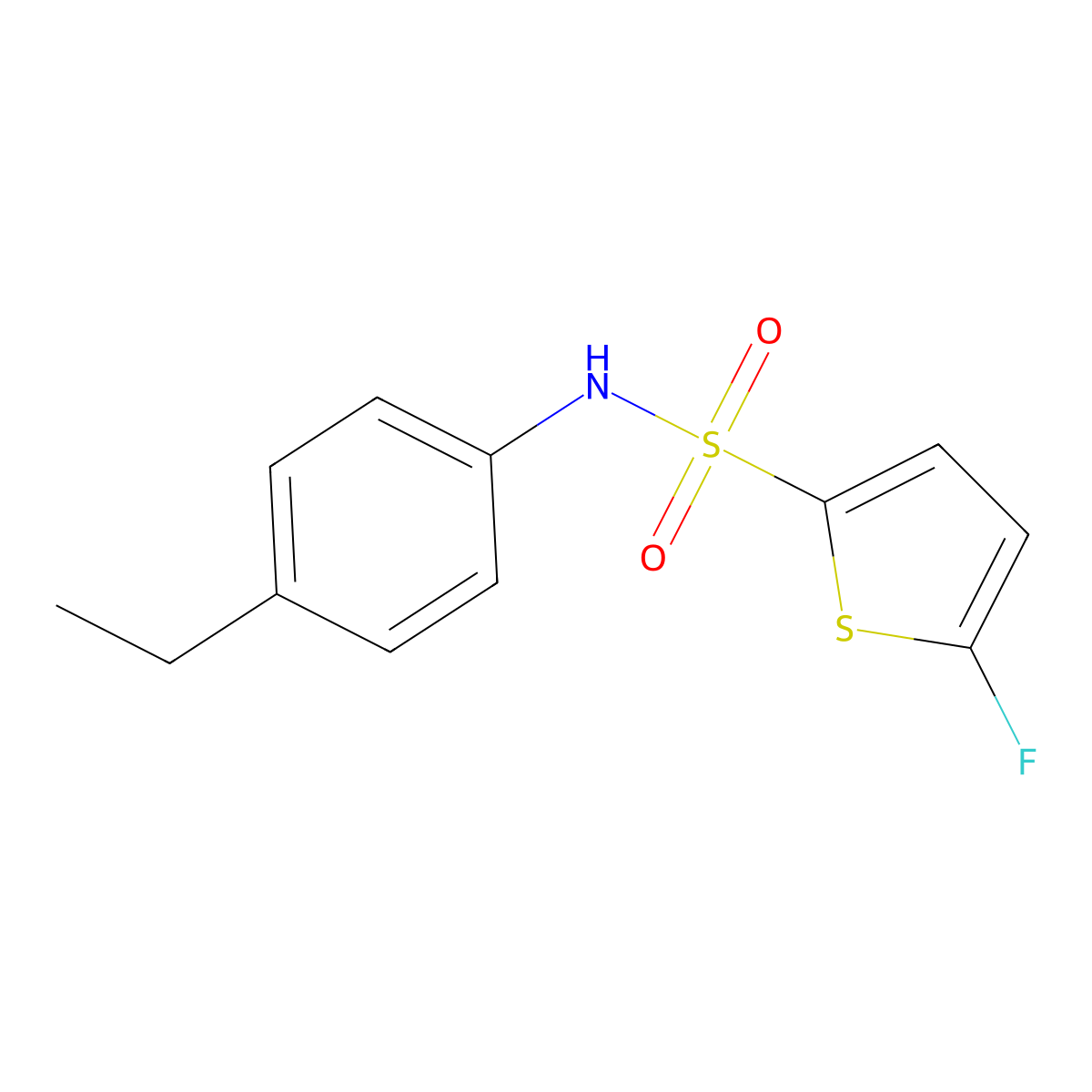 N-(4-Ethylphenyl)-5-fluorothiophene-2-sulfonamide molecular structure, CAS 1855900-25-2