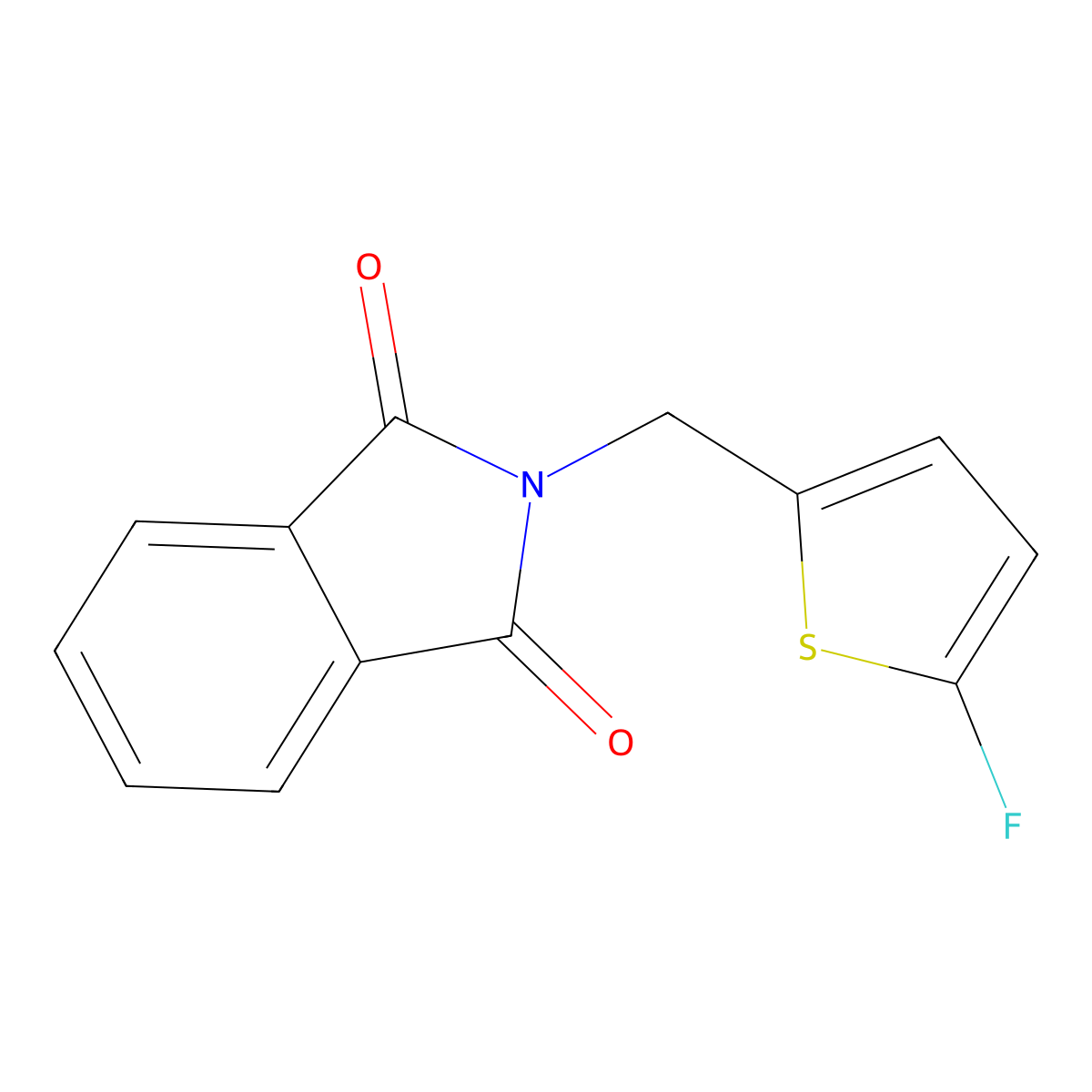 2-[(5-fluorothiophen-2-yl)methyl]-2,3-dihydro-1H-isoindole-1,3-dione molecular structure, CAS 1855900-39-8