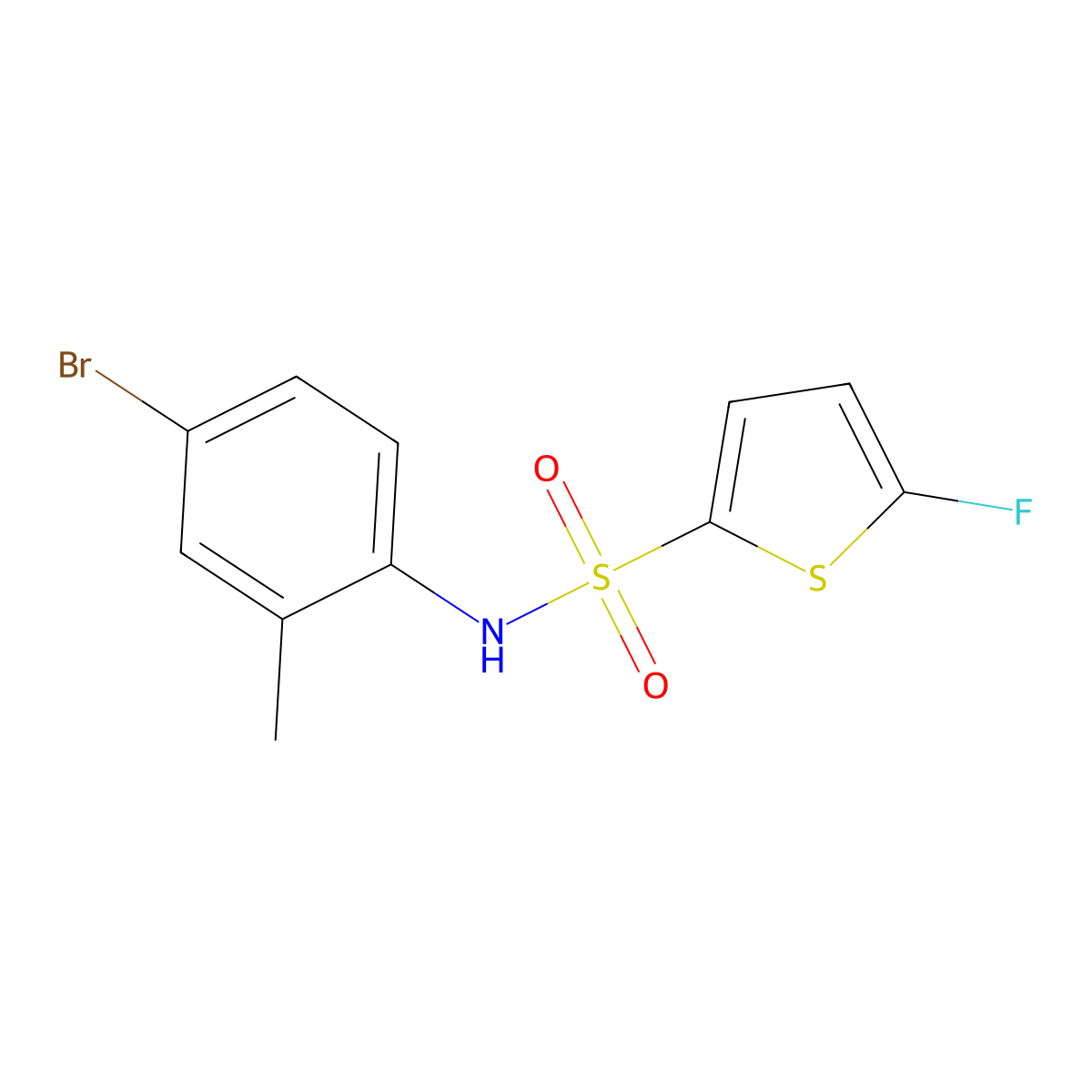 N-(4-Bromo-2-methylphenyl)-5-fluorothiophene-2-sulfonamide molecular structure, CAS 1855900-41-2
