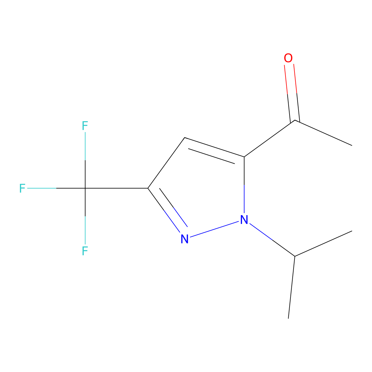 1-[1-(Propan-2-yl)-3-(trifluoromethyl)-1H-pyrazol-5-yl]ethan-1-one molecular structure, CAS 1855906-82-9