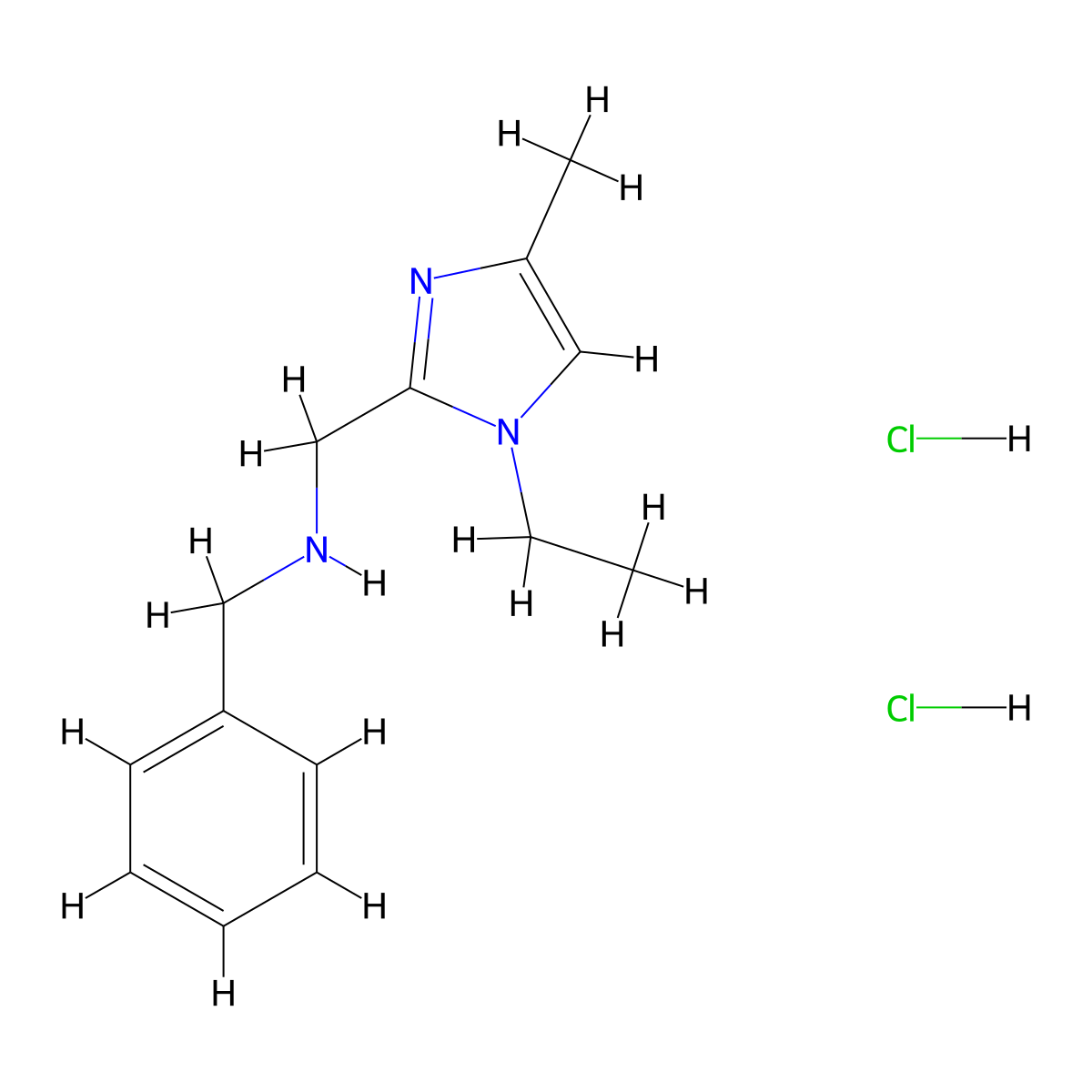 N-Benzyl-1-(1-ethyl-4-methyl-1H-imidazol-2-yl)methanamine dihydrochloride molecular structure, CAS 1855906-95-4
