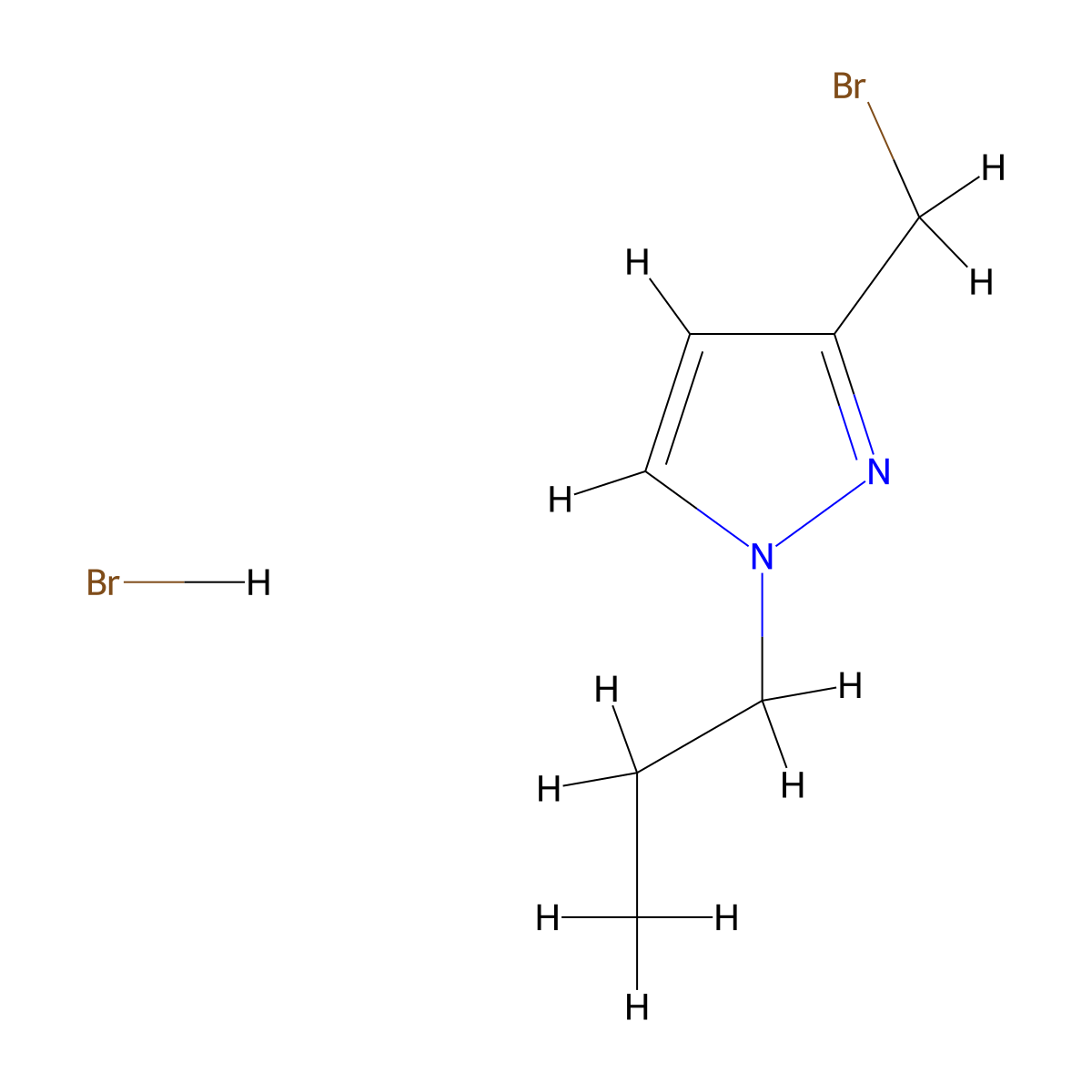 3-(Bromomethyl)-1-propyl-1H-pyrazole hydrobromide molecular structure, CAS 1855907-07-1
