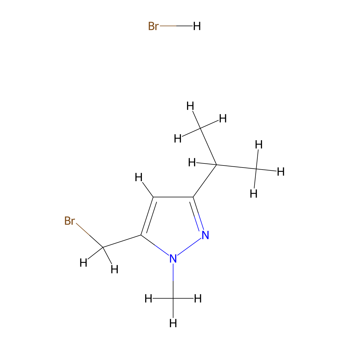 5-(Bromomethyl)-3-isopropyl-1-methyl-1h-pyrazole molecular structure, CAS 1855907-19-5