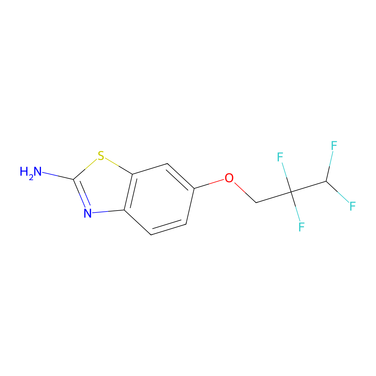6-(2,2,3,3-Tetrafluoropropoxy)-1,3-benzothiazol-2-amine molecular structure, CAS 1855907-41-3