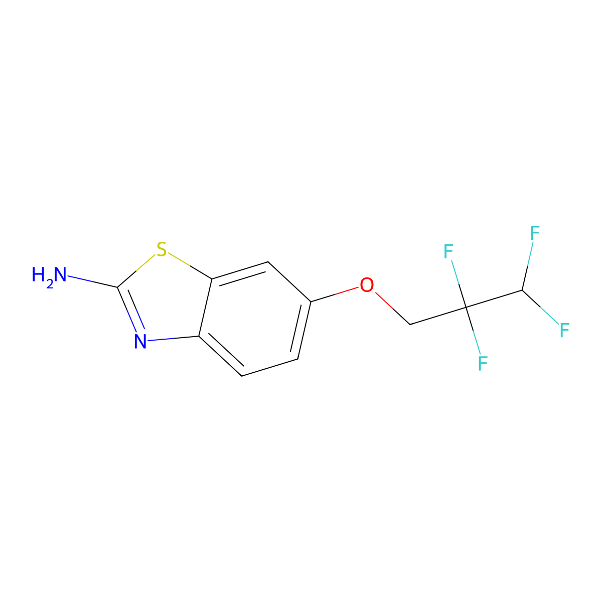 6-(2,2,3,3-Tetrafluoropropoxy)-1,3-benzothiazol-2-amine molecular structure, CAS 1855907-41-3