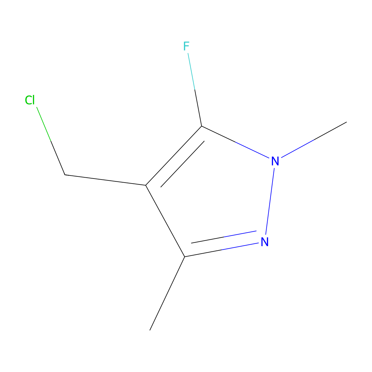 4-(Chloromethyl)-5-fluoro-1,3-dimethyl-1H-pyrazole molecular structure, CAS 1855907-43-5