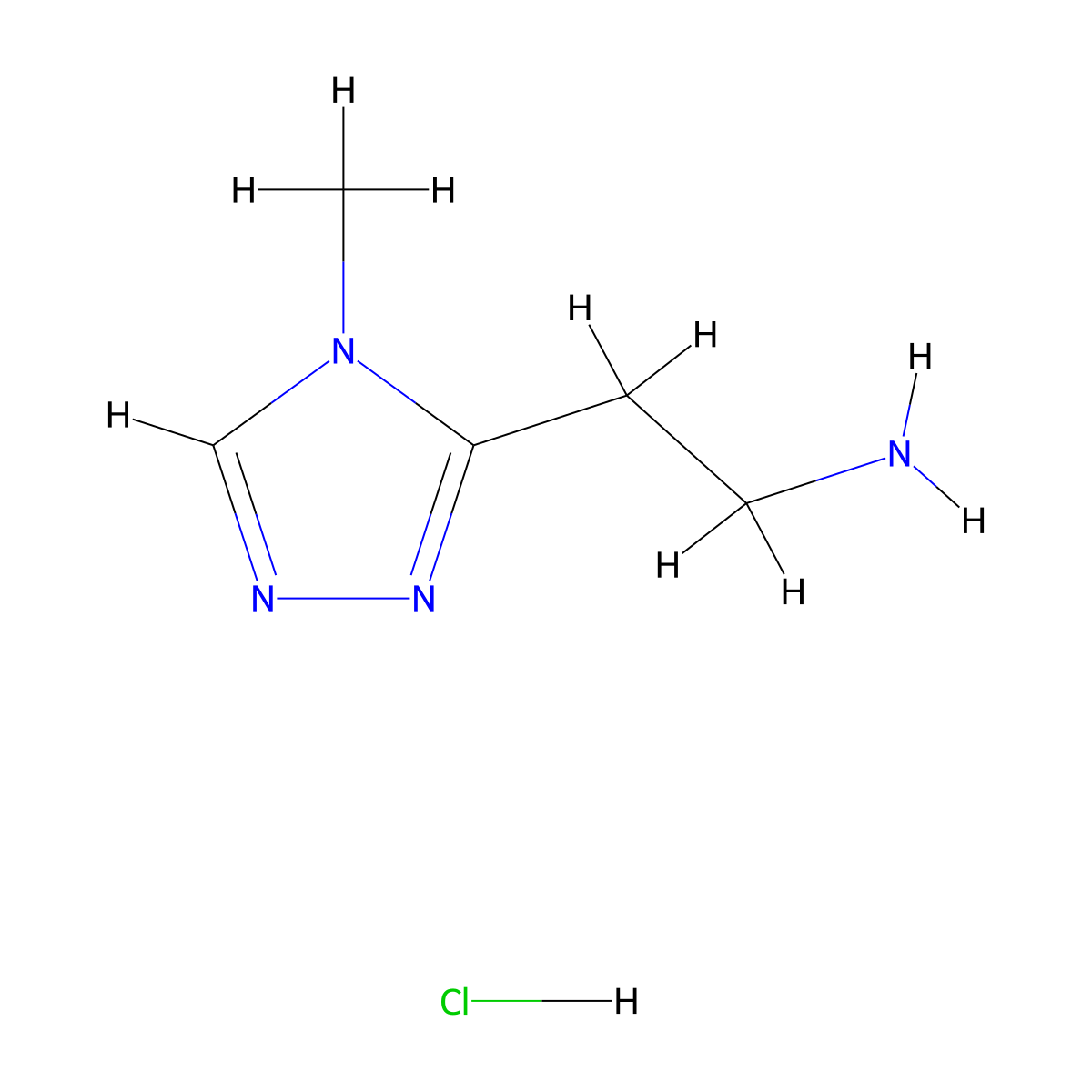 2-(4-Methyl-4H-1,2,4-triazol-3-yl)ethanamine hydrochloride molecular structure, CAS 1855911-24-8
