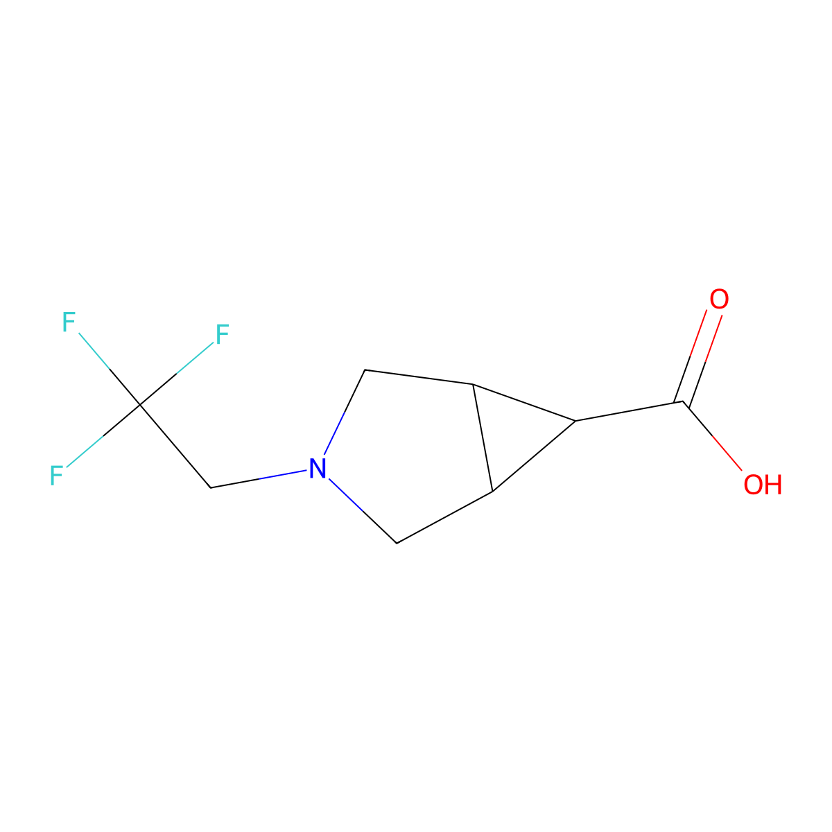 3-(2,2,2-Trifluoroethyl)-3-azabicyclo[3.1.0]hexane-6-carboxylic acid molecular structure, CAS 1856040-75-9