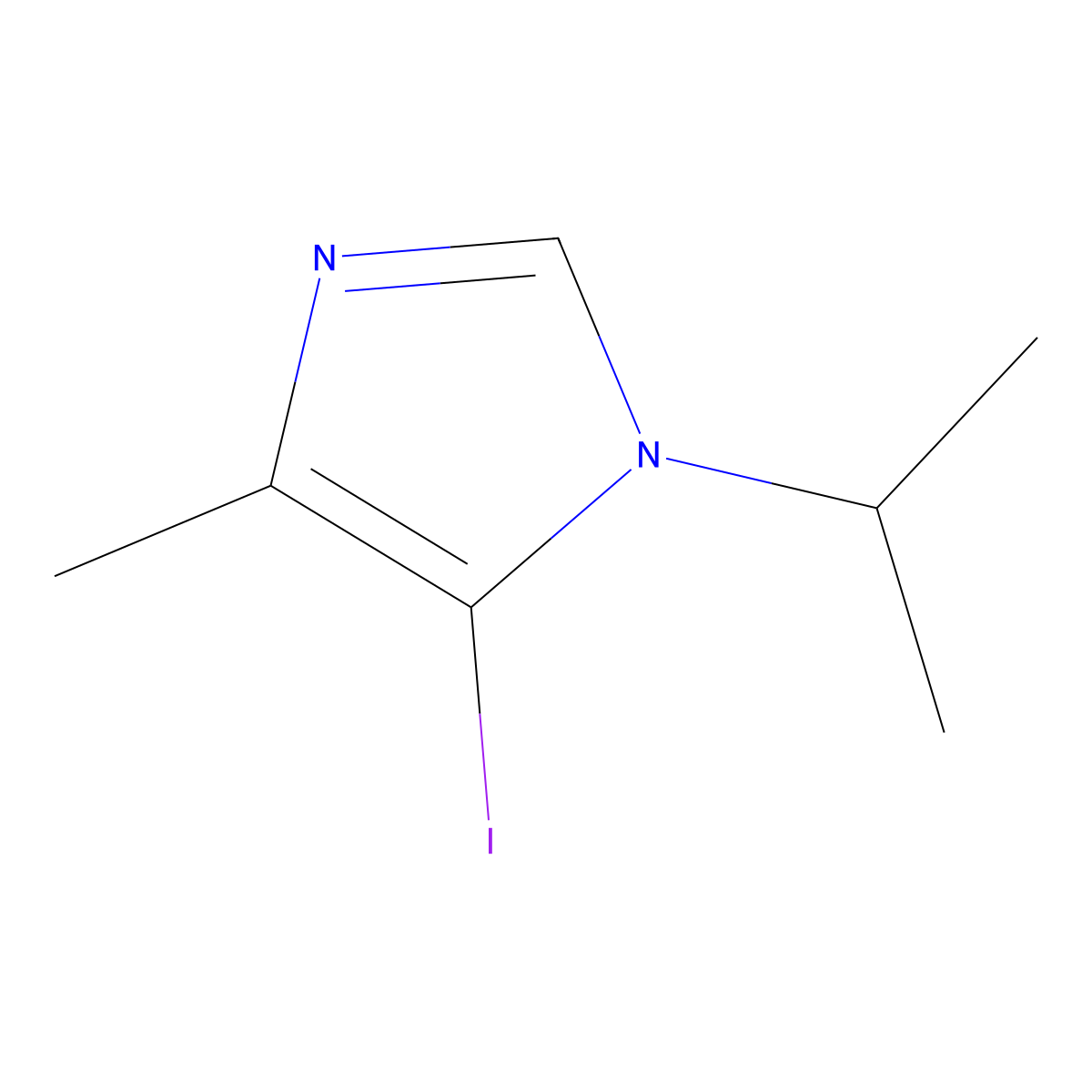 5-iodo-1-isopropyl-4-methyl-1H-imidazole molecular structure, CAS 1856093-63-4