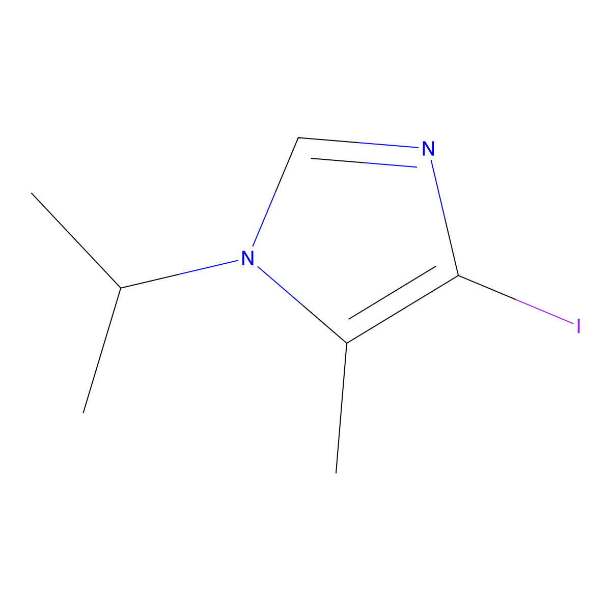 4-iodo-1-isopropyl-5-methyl-1H-imidazole molecular structure, CAS 1856096-11-1