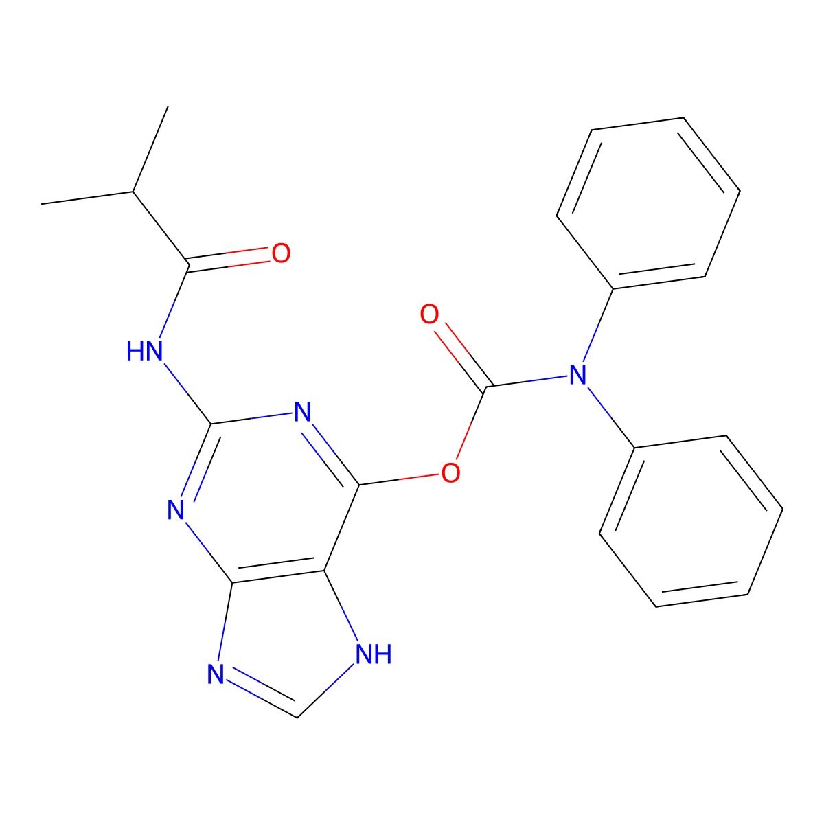 O6-Diphenylcarbamoyl-N2-isobutyrylguanine molecular structure, CAS 185610-53-1