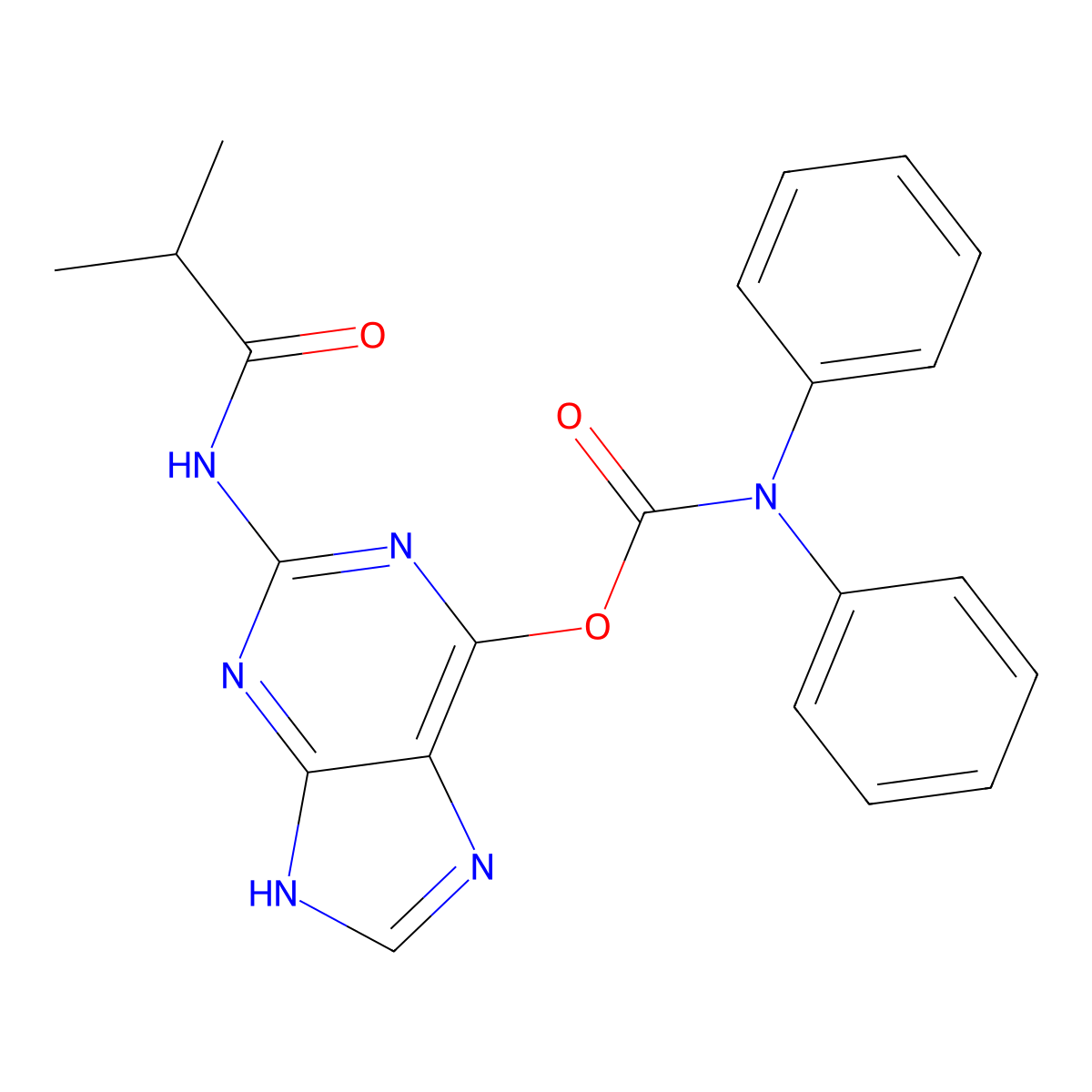 O6-Diphenylcarbamoyl-N2-isobutyrylguanine molecular structure, CAS 185610-53-1