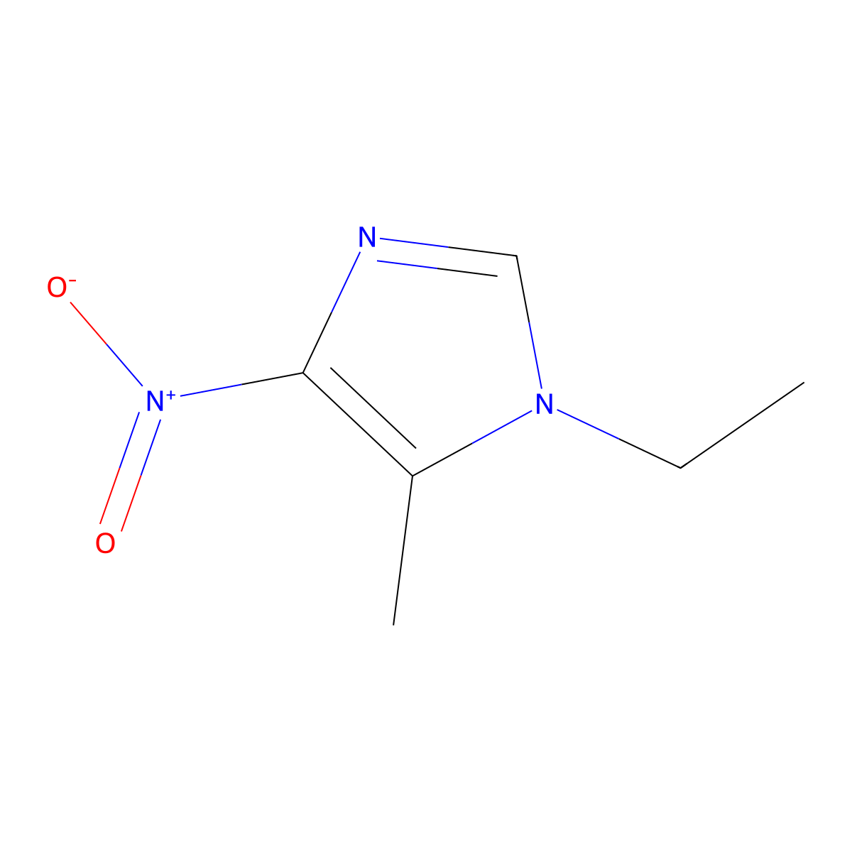 1-ethyl-5-methyl-4-nitro-1H-imidazole molecular structure, CAS 1856100-92-9